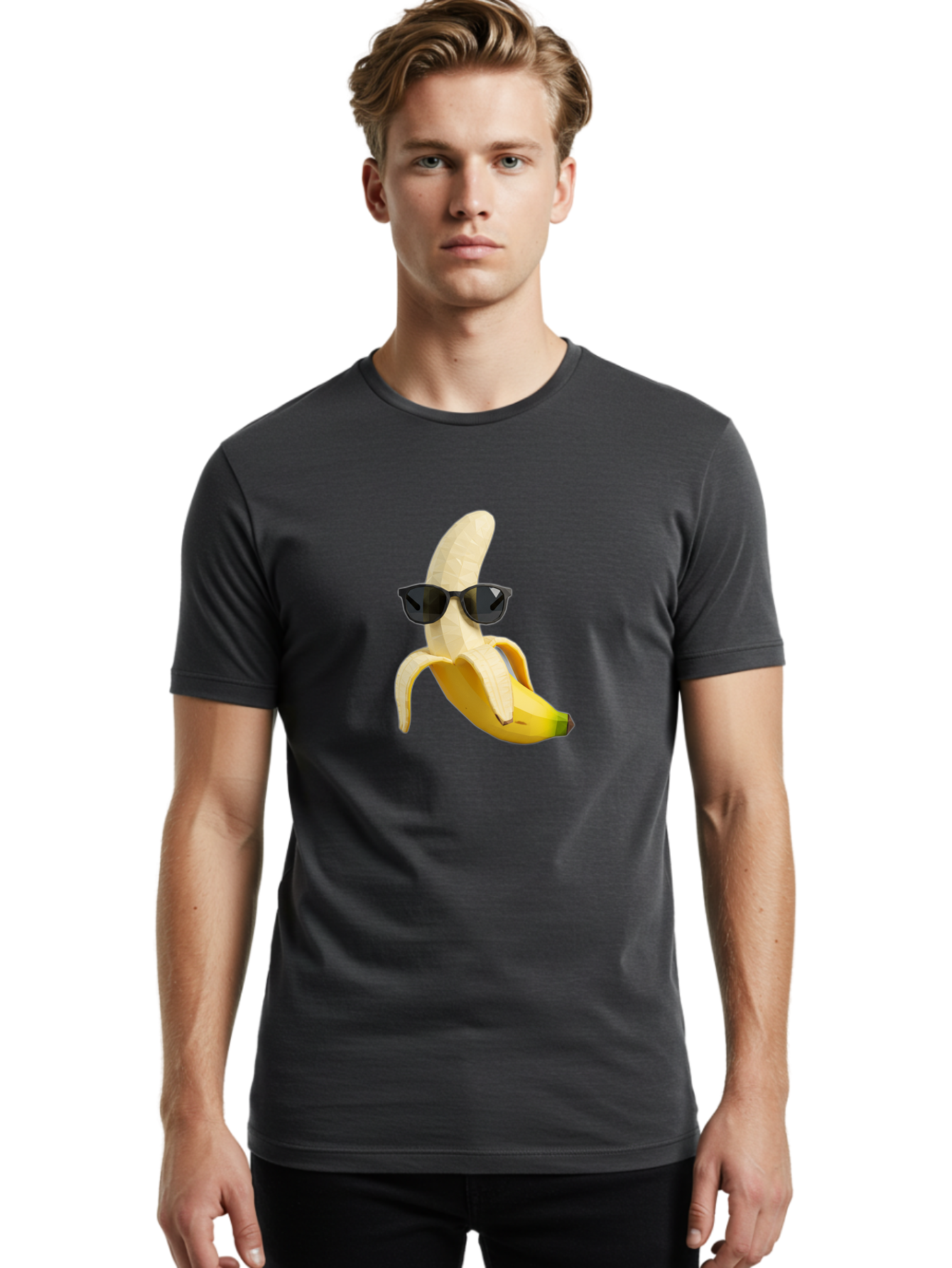 Banana-Man-Wearing-Sunglasses Men'S Graphic Tee, 100% Cotton, Comfortable Casual Summer Wear, Machine Washable, Vintage Camera, Old Camera, Antique Camera, Black Camera, Classic Photography, Photography Equipment, Nostalgic Device, Bak028 29