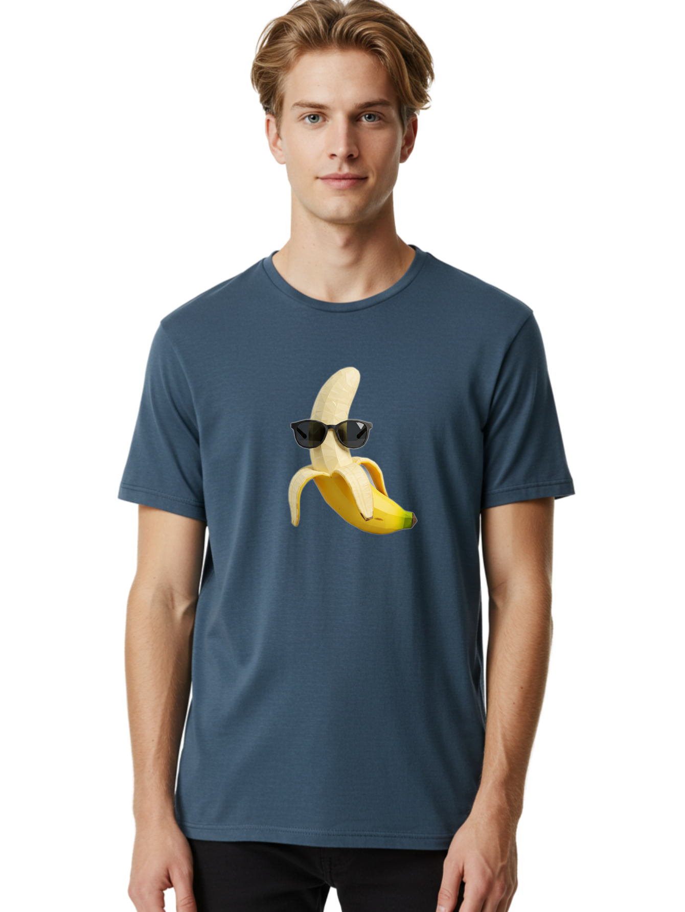 Banana-Man-Wearing-Sunglasses Men'S Graphic Tee, 100% Cotton, Comfortable Casual Summer Wear, Machine Washable, Vintage Camera, Old Camera, Antique Camera, Black Camera, Classic Photography, Photography Equipment, Nostalgic Device, Bak028 17