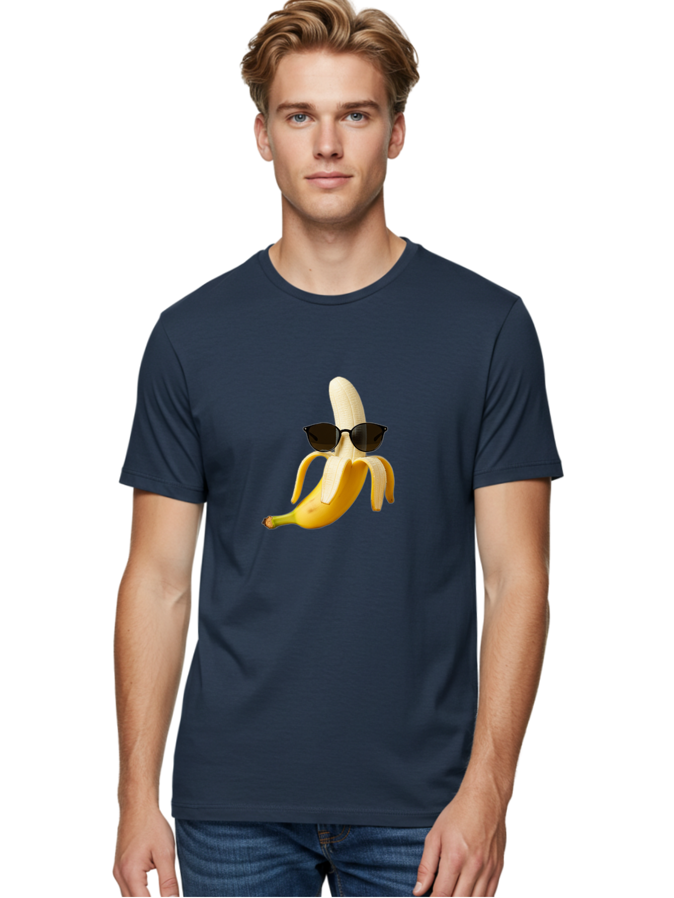 Banana-Sunglasses Men'S Graphic Tee, 100% Cotton, Comfortable Casual Summer Wear, Machine Washable, Vintage Camera, Old Camera, Antique Camera, Black Camera, Classic Photography, Photography Equipment, Nostalgic Device, Film Camera, Camera Art Bak029 20