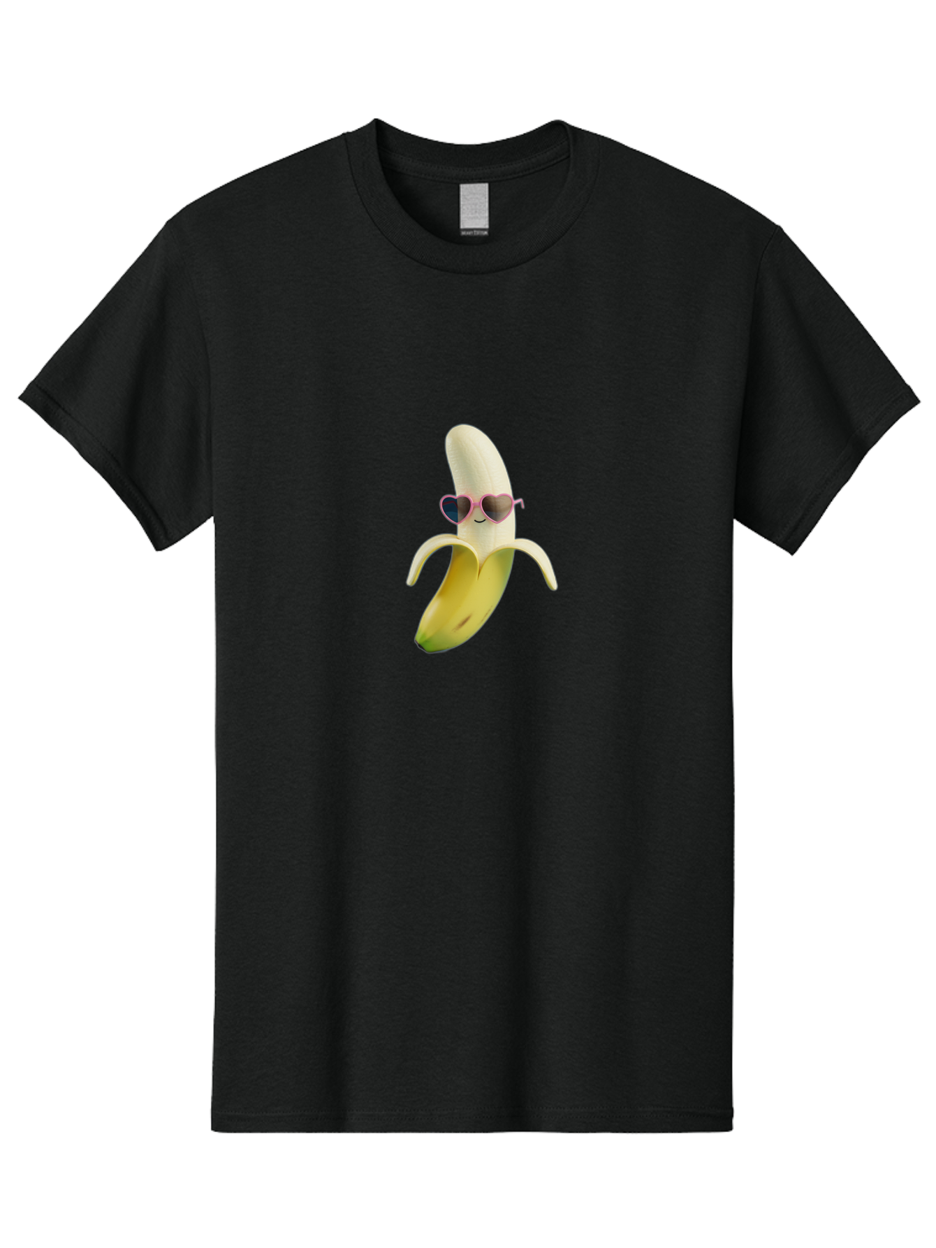 Banana-With-Heart-Shaped-Sunglasses Men'S Graphic Tee, 100% Cotton, Comfortable Casual Summer Wear, Machine Washable, Vintage Camera, Old Camera, Antique Camera, Black Camera, Classic Photography, Photography Equipment, Nostalgic Device, Bak030 7