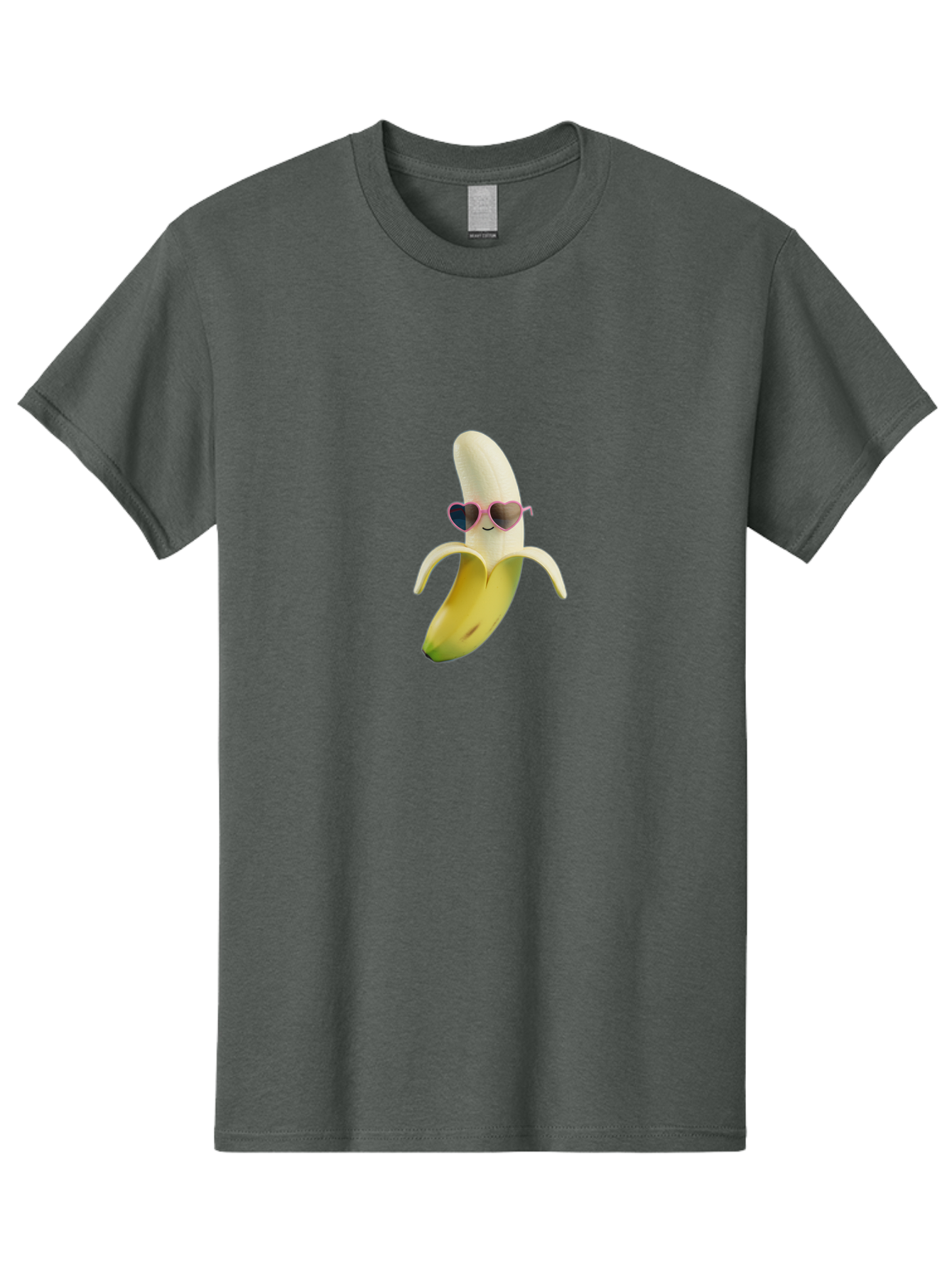 Banana-With-Heart-Shaped-Sunglasses Men'S Graphic Tee, 100% Cotton, Comfortable Casual Summer Wear, Machine Washable, Vintage Camera, Old Camera, Antique Camera, Black Camera, Classic Photography, Photography Equipment, Nostalgic Device, Bak030 14