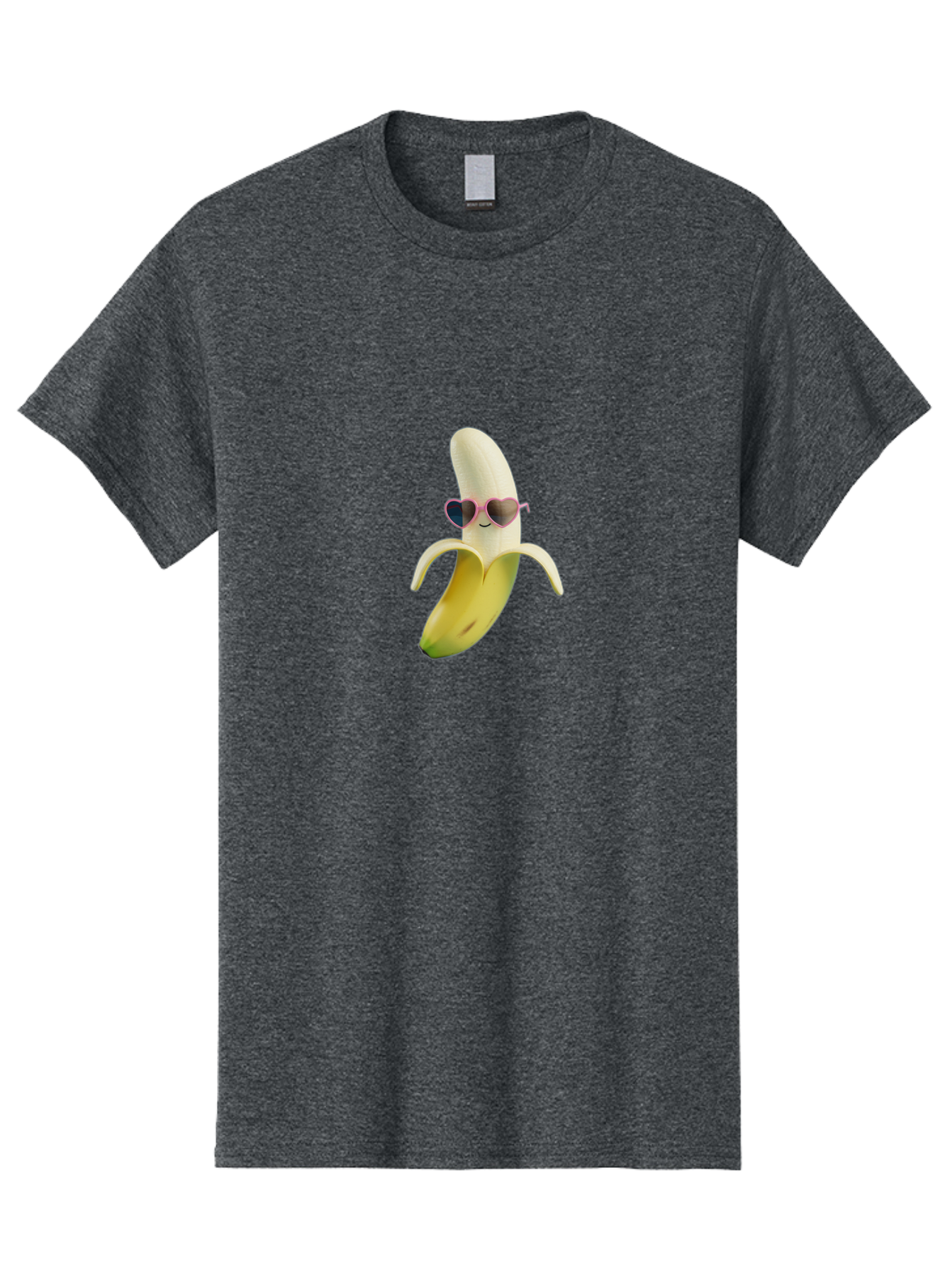 Banana-With-Heart-Shaped-Sunglasses Men'S Graphic Tee, 100% Cotton, Comfortable Casual Summer Wear, Machine Washable, Vintage Camera, Old Camera, Antique Camera, Black Camera, Classic Photography, Photography Equipment, Nostalgic Device, Bak030 11