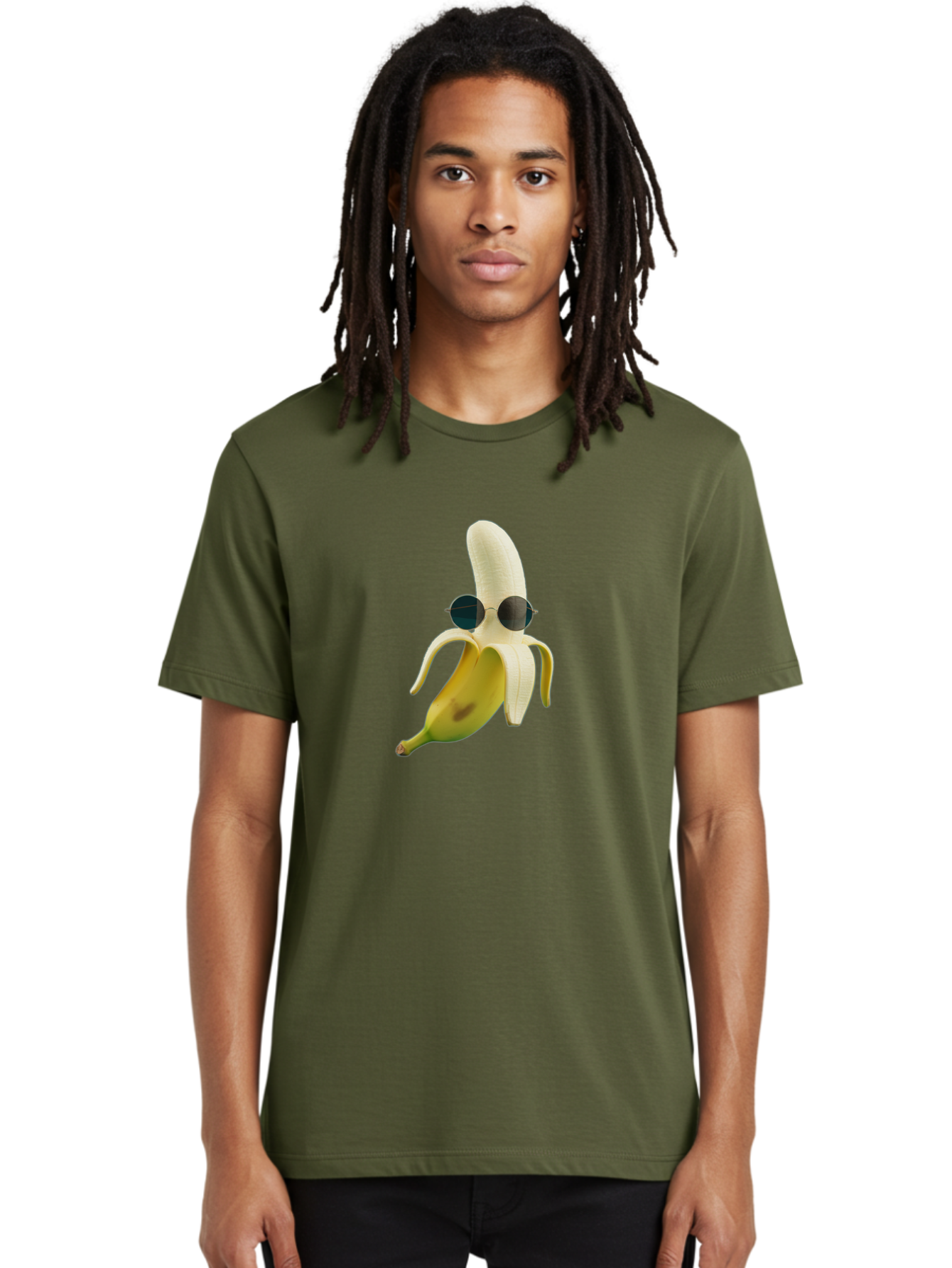 Banana-With-Sunglasses-1 Men'S Graphic Tee, 100% Cotton, Comfortable Casual Summer Wear, Machine Washable, Vintage Camera, Old Camera, Antique Camera, Black Camera, Classic Photography, Photography Equipment, Nostalgic Device, Film Camera, Bak031 24