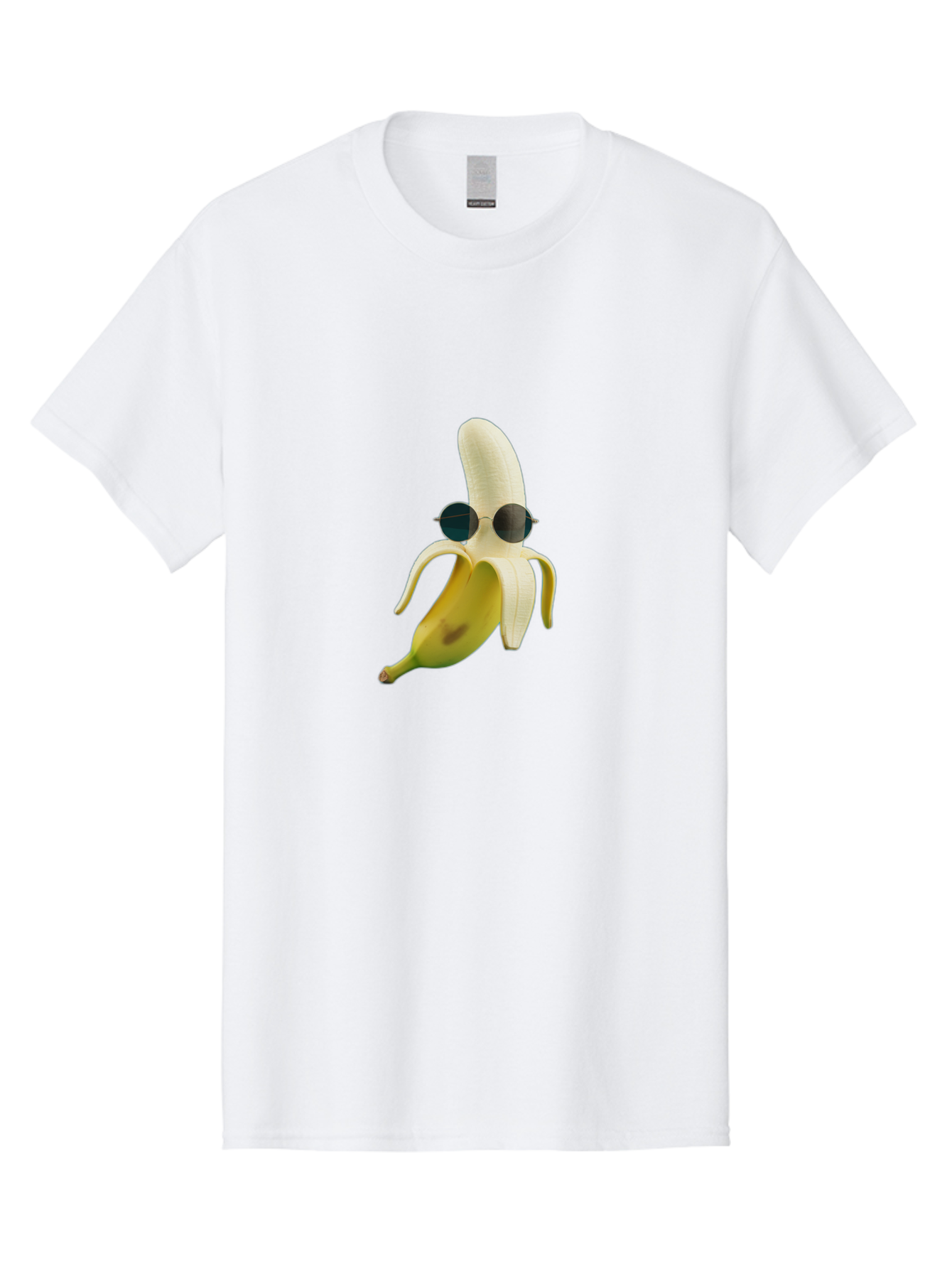 Banana-With-Sunglasses-1 Men'S Graphic Tee, 100% Cotton, Comfortable Casual Summer Wear, Machine Washable, Vintage Camera, Old Camera, Antique Camera, Black Camera, Classic Photography, Photography Equipment, Nostalgic Device, Film Camera, Bak031 4