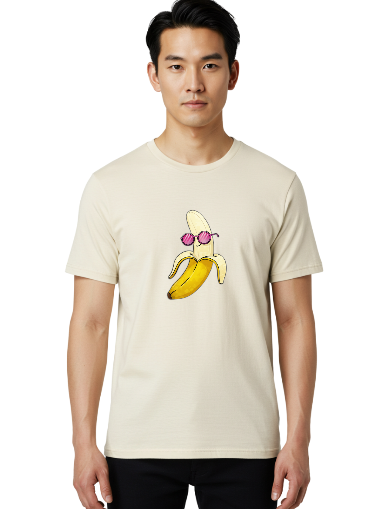 Banana-With-Sunglasses-2 Men'S Graphic Tee, 100% Cotton, Comfortable Casual Summer Wear, Machine Washable, Vintage Camera, Old Camera, Antique Camera, Black Camera, Classic Photography, Photography Equipment, Nostalgic Device, Film Camera, Bak032 28
