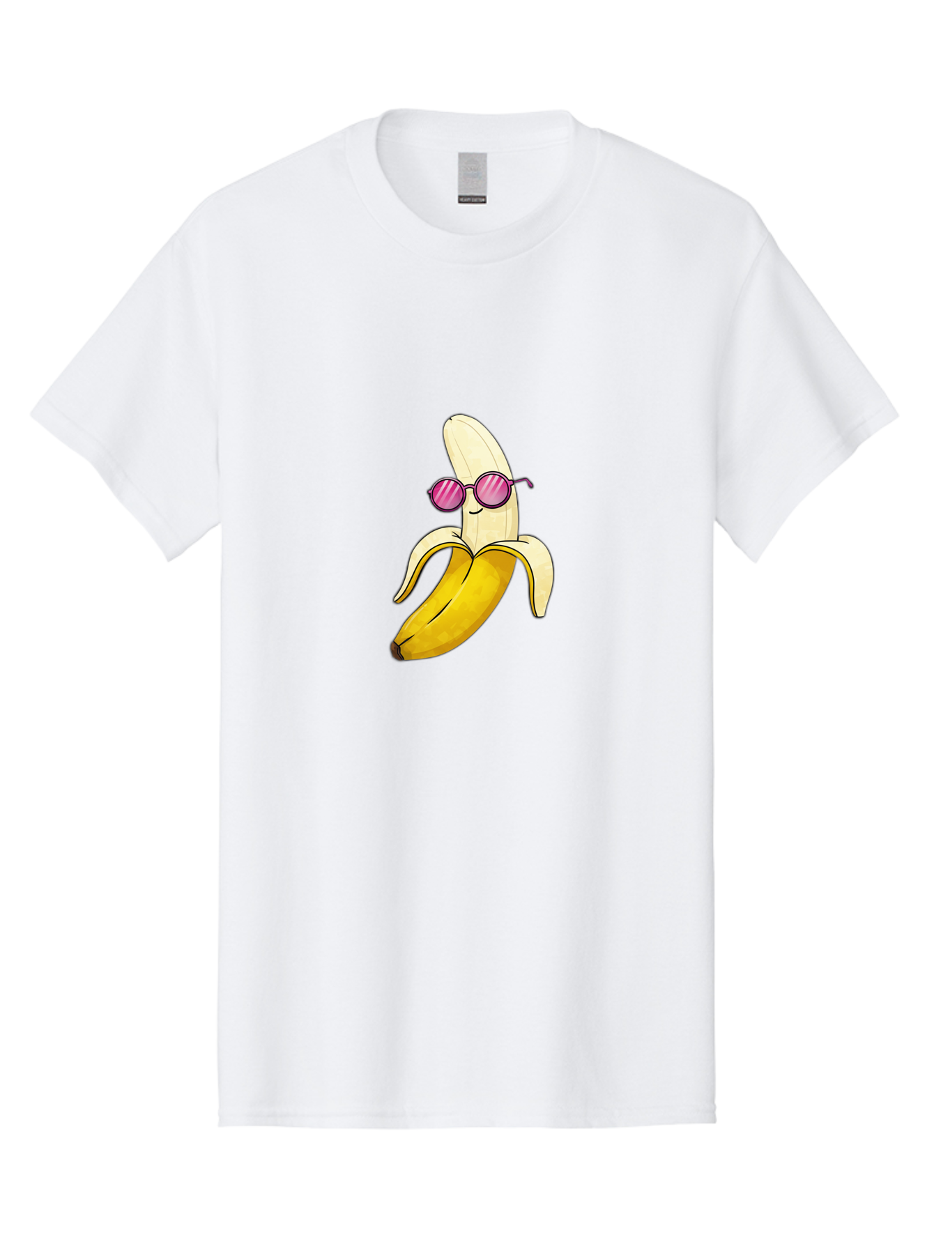 Banana-With-Sunglasses-2 Men'S Graphic Tee, 100% Cotton, Comfortable Casual Summer Wear, Machine Washable, Vintage Camera, Old Camera, Antique Camera, Black Camera, Classic Photography, Photography Equipment, Nostalgic Device, Film Camera, Bak032 4