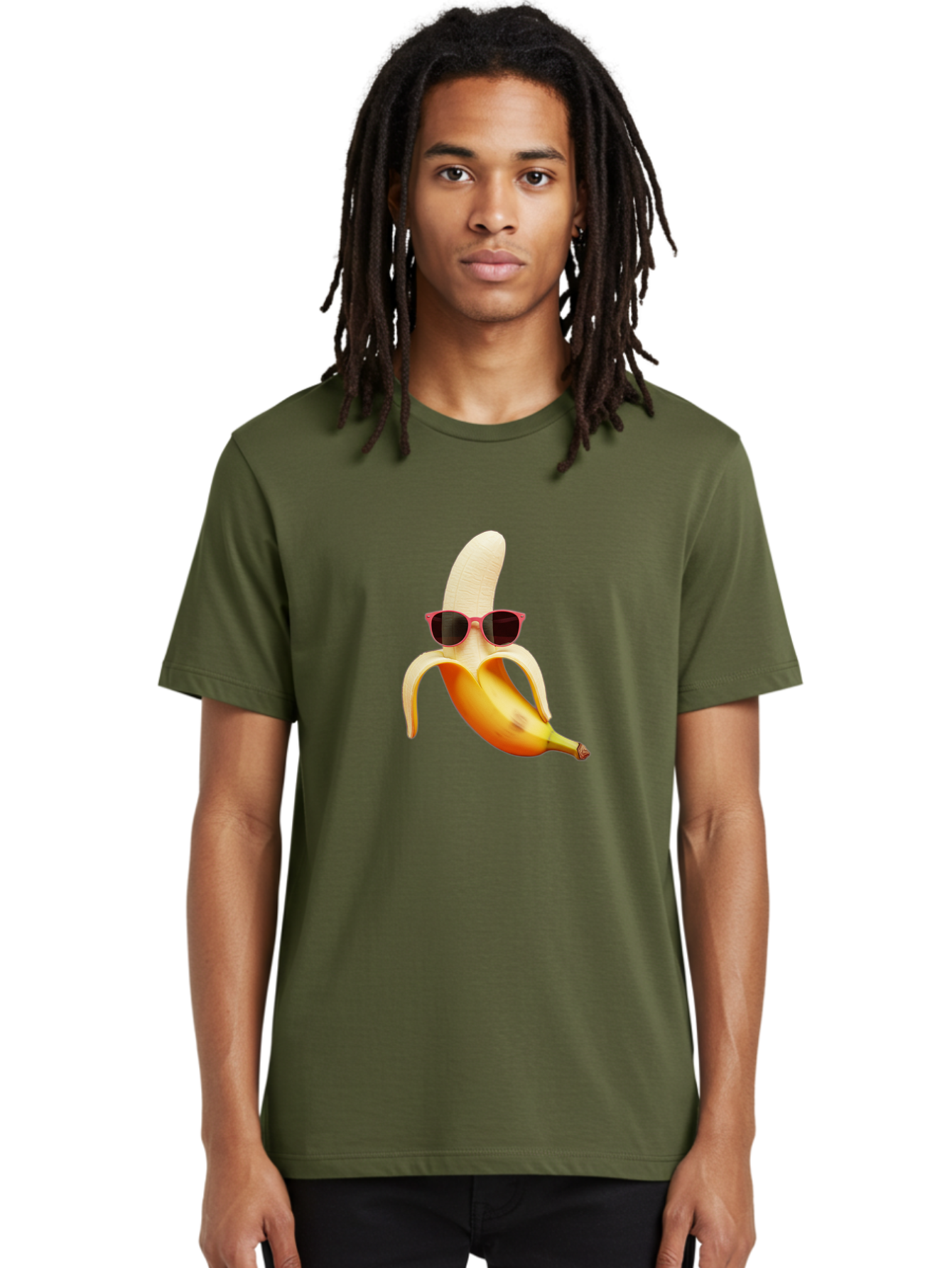 Banana-With-Sunglasses Men'S Graphic Tee, 100% Cotton, Comfortable Casual Summer Wear, Machine Washable, Vintage Camera, Old Camera, Antique Camera, Black Camera, Classic Photography, Photography Equipment, Nostalgic Device, Film Camera, Bak033 24