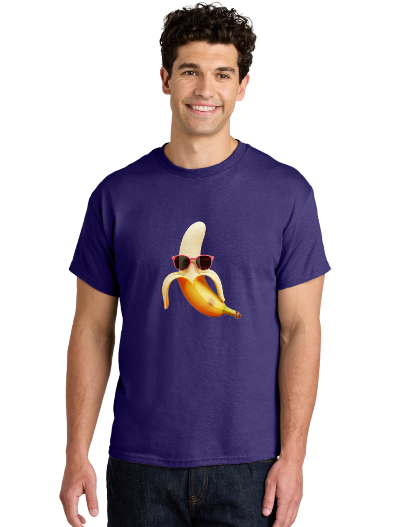 Banana-With-Sunglasses Men'S Graphic Tee, 100% Cotton, Comfortable Casual Summer Wear, Machine Washable, Vintage Camera, Old Camera, Antique Camera, Black Camera, Classic Photography, Photography Equipment, Nostalgic Device, Film Camera, Bak033 28