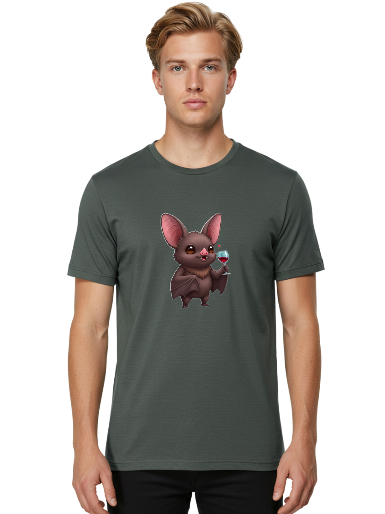 Bat-With-Wine-Glass Men'S Graphic Tee, 100% Cotton, Comfortable Casual Summer Wear, Machine Washable, Vintage Camera, Old Camera, Antique Camera, Black Camera, Classic Photography, Photography Equipment, Nostalgic Device, Film Camera, Bak035 18