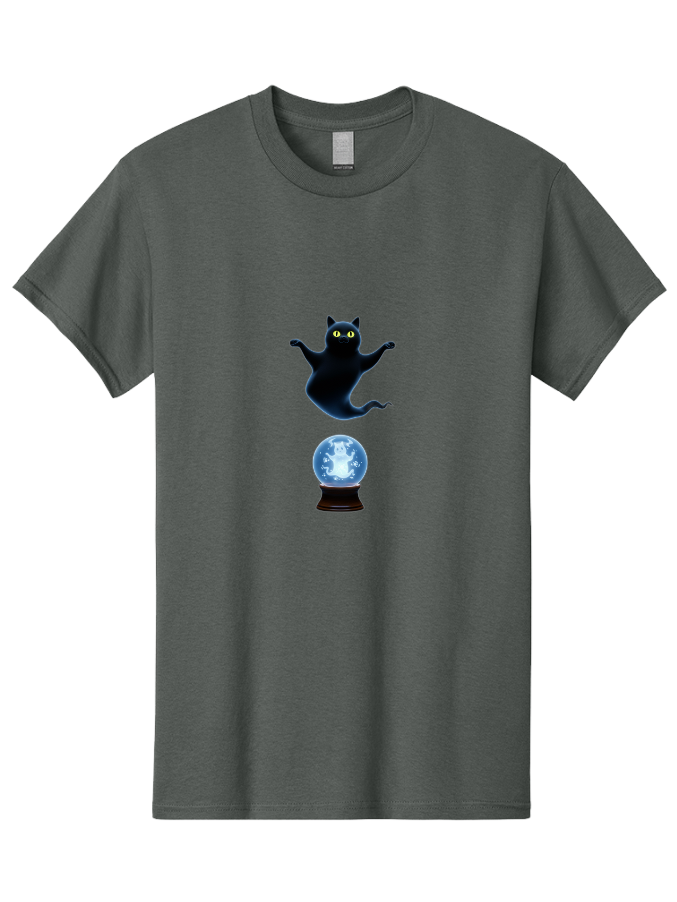 Black-Cat-And-Crystal-Ball Men'S Graphic Tee, 100% Cotton, Comfortable Casual Summer Wear, Machine Washable, Vintage Camera, Old Camera, Antique Camera, Black Camera, Classic Photography, Photography Equipment, Nostalgic Device, Film Camera, Bak061 4
