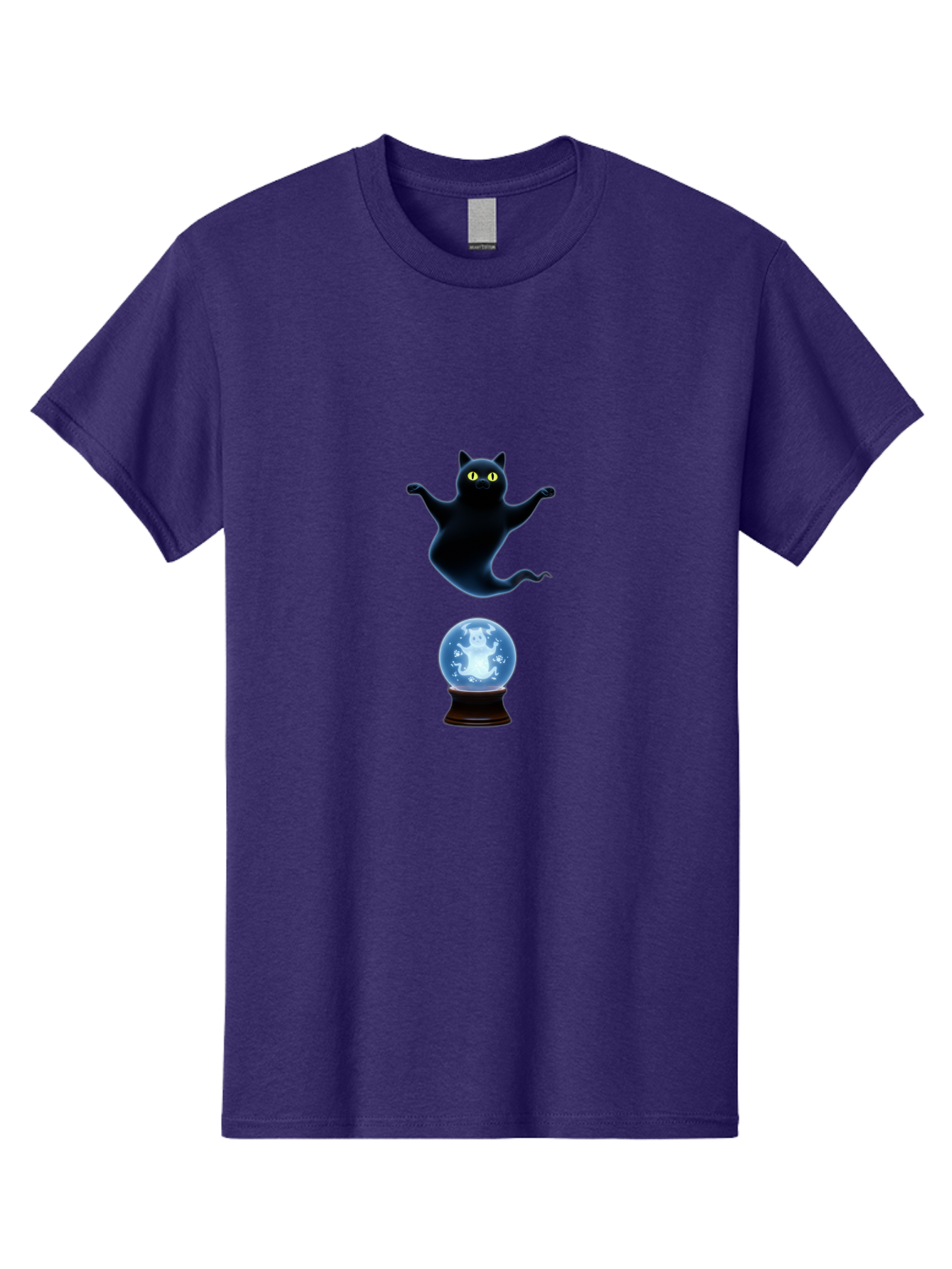 Black-Cat-And-Crystal-Ball Men'S Graphic Tee, 100% Cotton, Comfortable Casual Summer Wear, Machine Washable, Vintage Camera, Old Camera, Antique Camera, Black Camera, Classic Photography, Photography Equipment, Nostalgic Device, Film Camera, Bak061 6