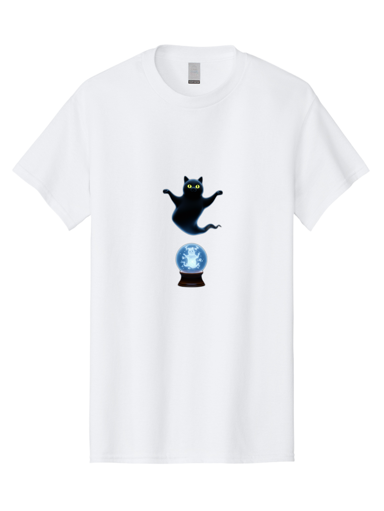 Black-Cat-And-Crystal-Ball Men'S Graphic Tee, 100% Cotton, Comfortable Casual Summer Wear, Machine Washable, Vintage Camera, Old Camera, Antique Camera, Black Camera, Classic Photography, Photography Equipment, Nostalgic Device, Film Camera, Bak061 13
