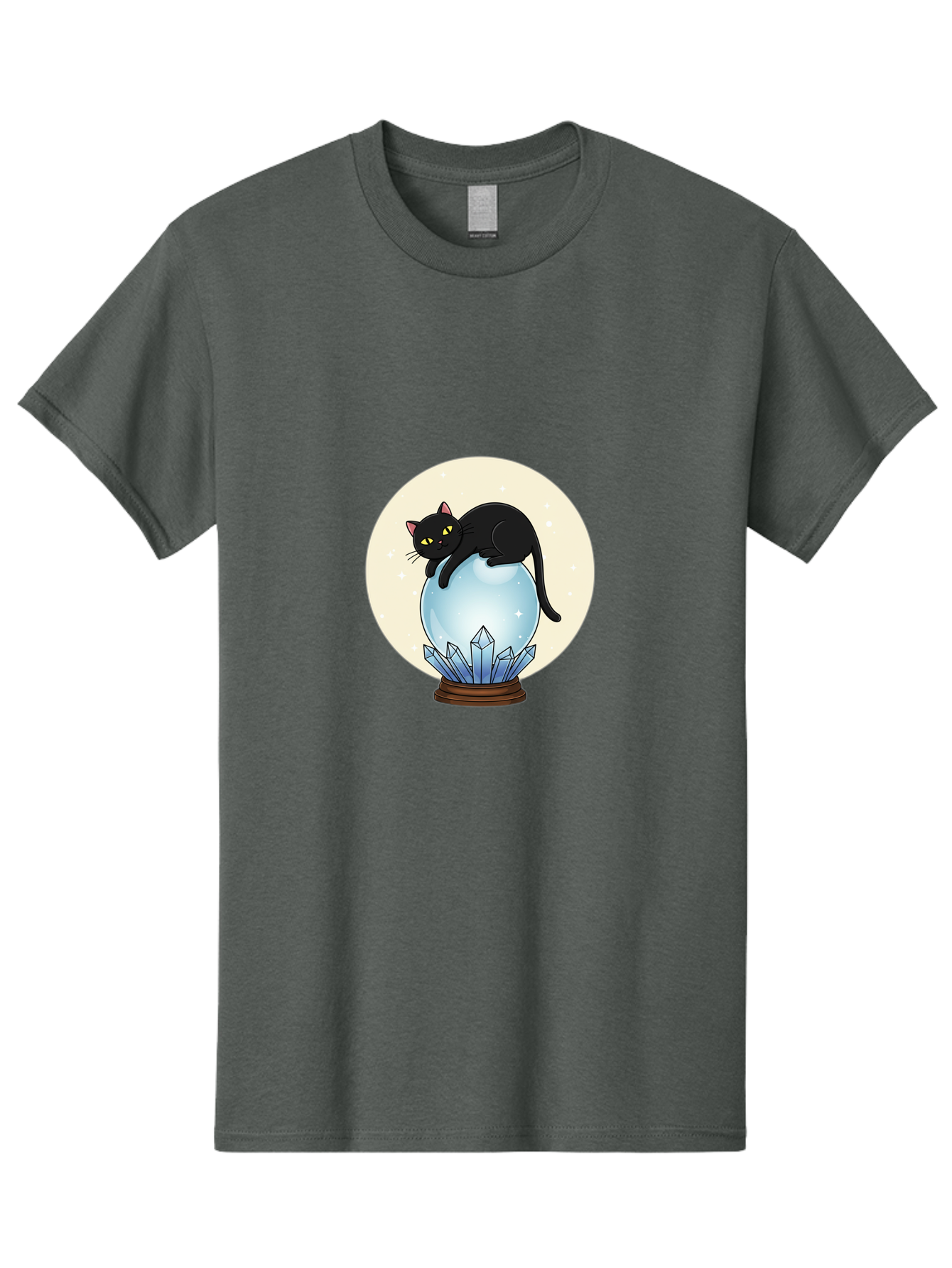 Black-Cat-Crystal-Ball Men'S Graphic Tee, 100% Cotton, Comfortable Casual Summer Wear, Machine Washable, Vintage Camera, Old Camera, Antique Camera, Black Camera, Classic Photography, Photography Equipment, Nostalgic Device, Film Camera, Bak062 6