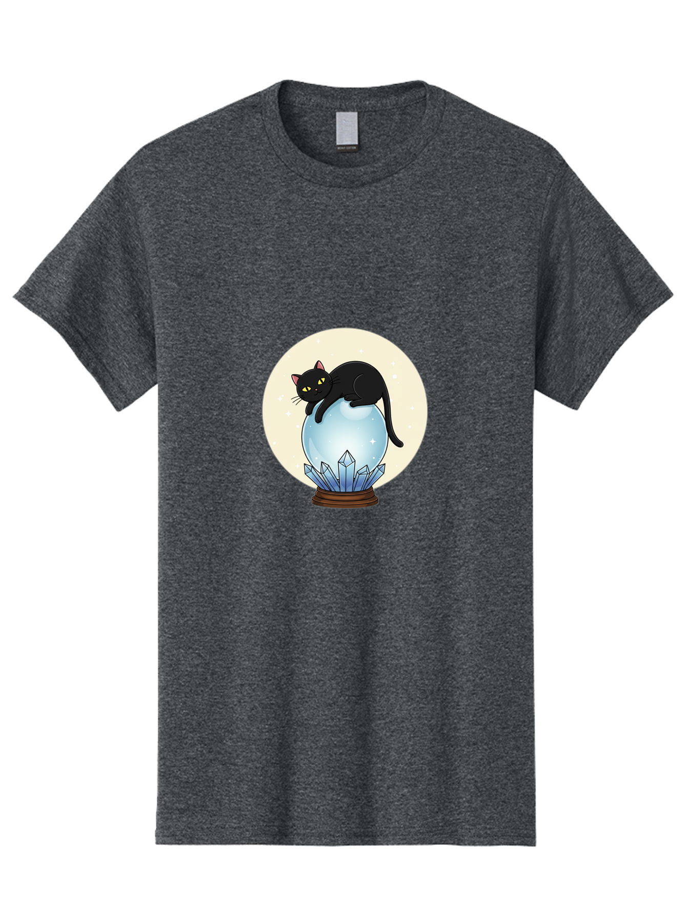 Black-Cat-Crystal-Ball Men'S Graphic Tee, 100% Cotton, Comfortable Casual Summer Wear, Machine Washable, Vintage Camera, Old Camera, Antique Camera, Black Camera, Classic Photography, Photography Equipment, Nostalgic Device, Film Camera, Bak062 3
