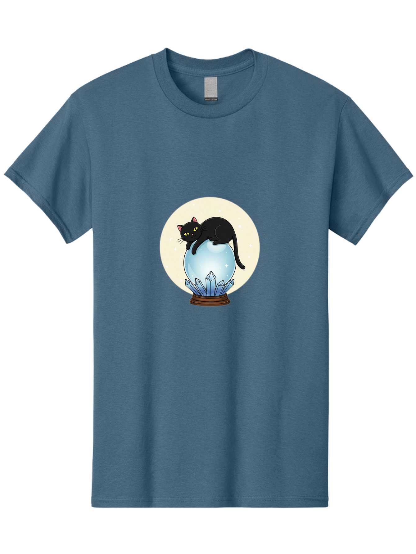 Black-Cat-Crystal-Ball Men'S Graphic Tee, 100% Cotton, Comfortable Casual Summer Wear, Machine Washable, Vintage Camera, Old Camera, Antique Camera, Black Camera, Classic Photography, Photography Equipment, Nostalgic Device, Film Camera, Bak062 5