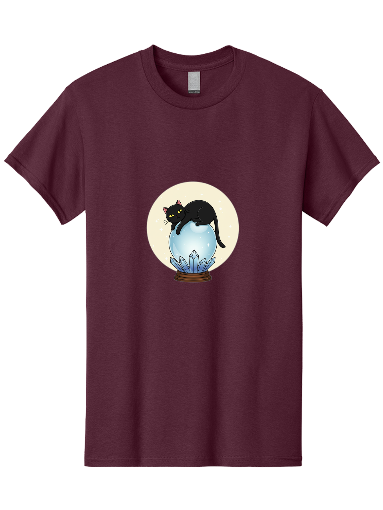 Black-Cat-Crystal-Ball Men'S Graphic Tee, 100% Cotton, Comfortable Casual Summer Wear, Machine Washable, Vintage Camera, Old Camera, Antique Camera, Black Camera, Classic Photography, Photography Equipment, Nostalgic Device, Film Camera, Bak062 8