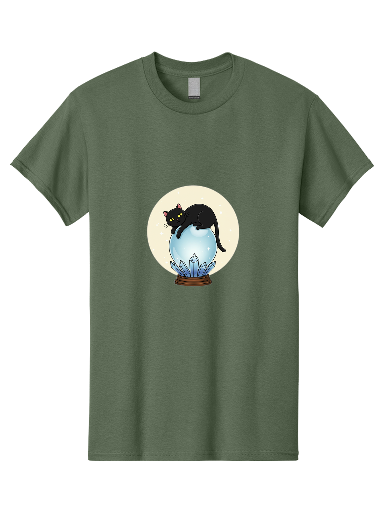 Black-Cat-Crystal-Ball Men'S Graphic Tee, 100% Cotton, Comfortable Casual Summer Wear, Machine Washable, Vintage Camera, Old Camera, Antique Camera, Black Camera, Classic Photography, Photography Equipment, Nostalgic Device, Film Camera, Bak062 15