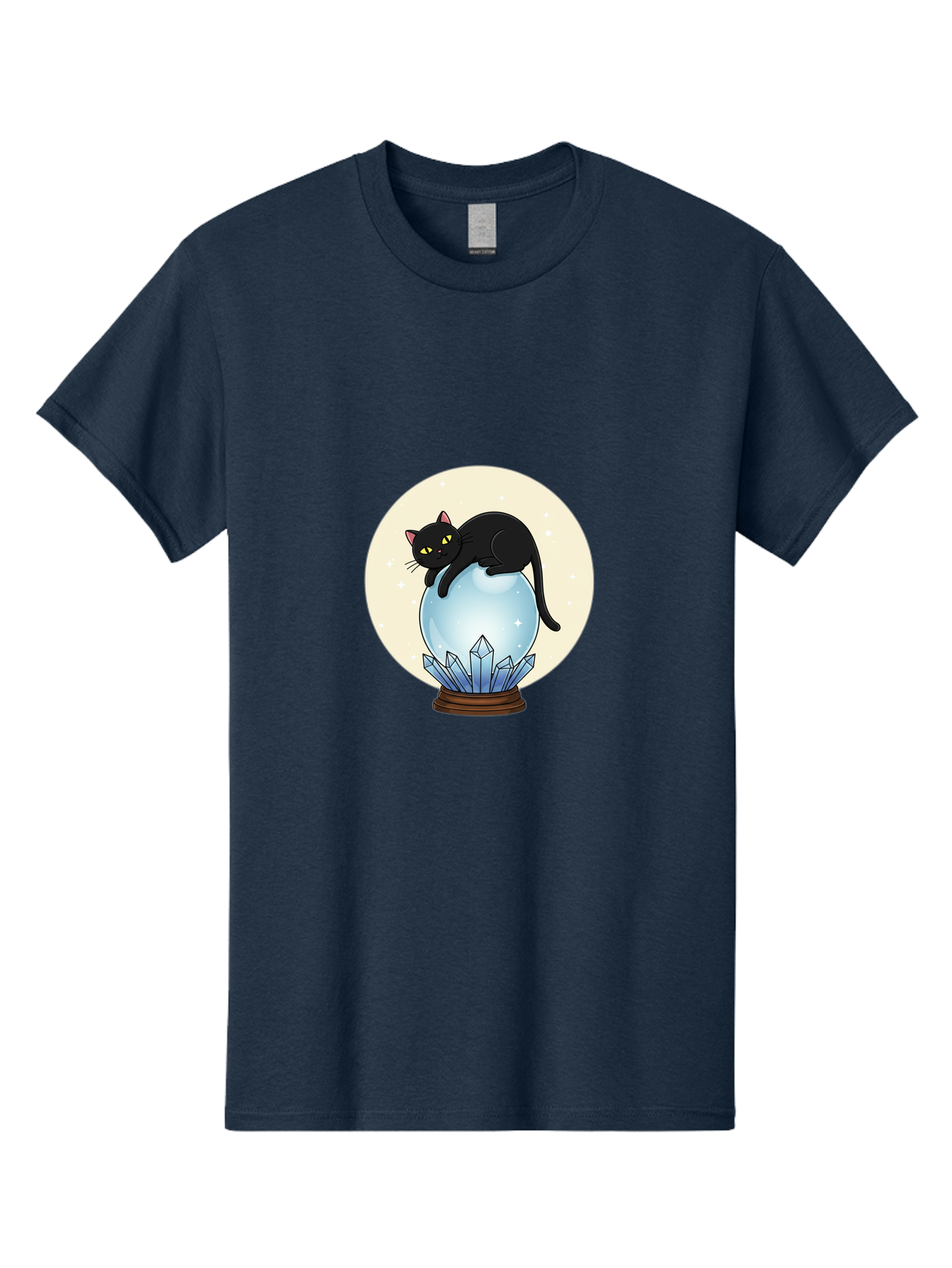 Black-Cat-Crystal-Ball Men'S Graphic Tee, 100% Cotton, Comfortable Casual Summer Wear, Machine Washable, Vintage Camera, Old Camera, Antique Camera, Black Camera, Classic Photography, Photography Equipment, Nostalgic Device, Film Camera, Bak062 1