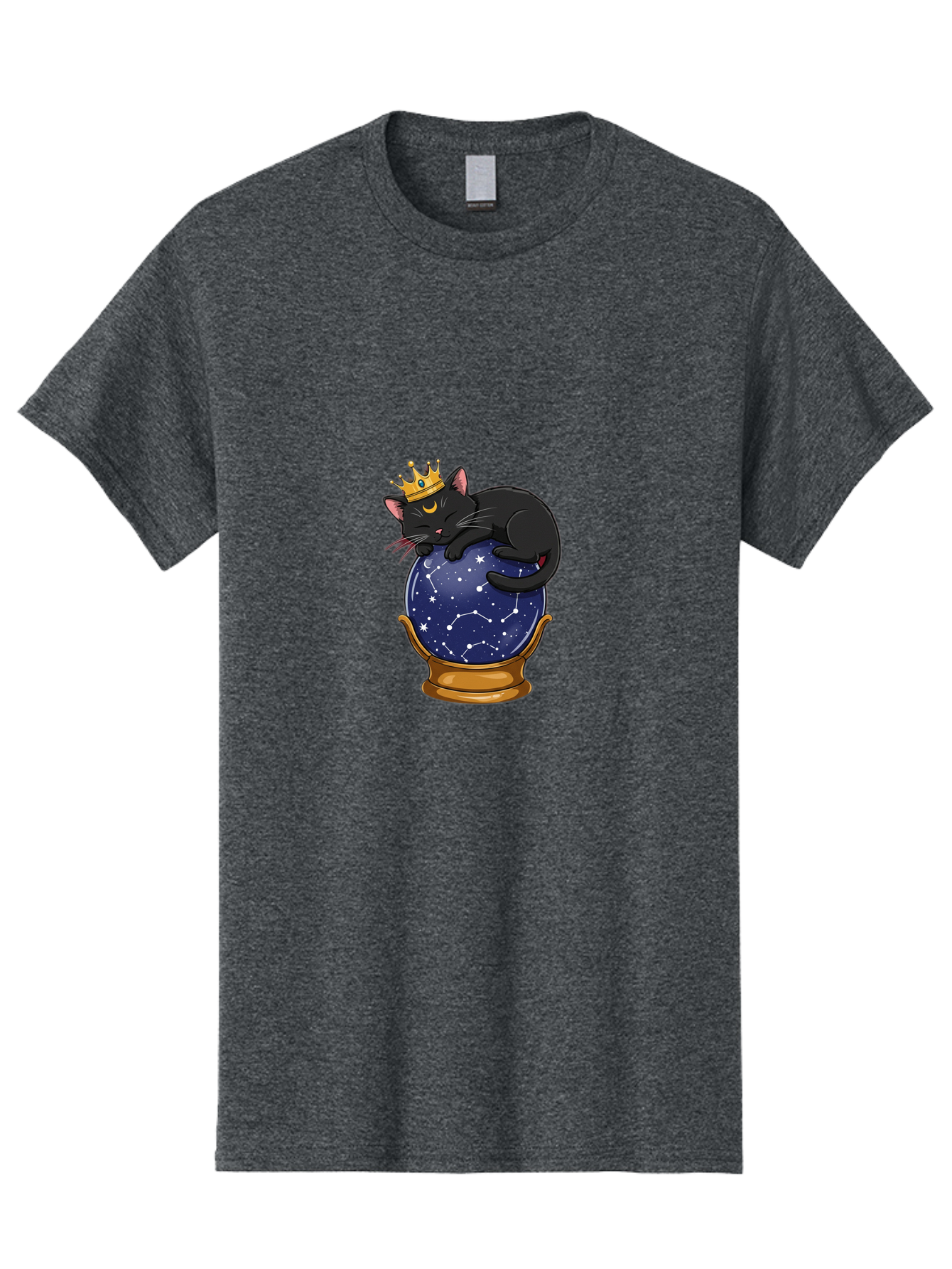 Black-Cat-On-Crystal-Ball-1 Men'S Graphic Tee, 100% Cotton, Comfortable Casual Summer Wear, Machine Washable, Vintage Camera, Old Camera, Antique Camera, Black Camera, Classic Photography, Photography Equipment, Nostalgic Device, Film Camera, Bak063 11