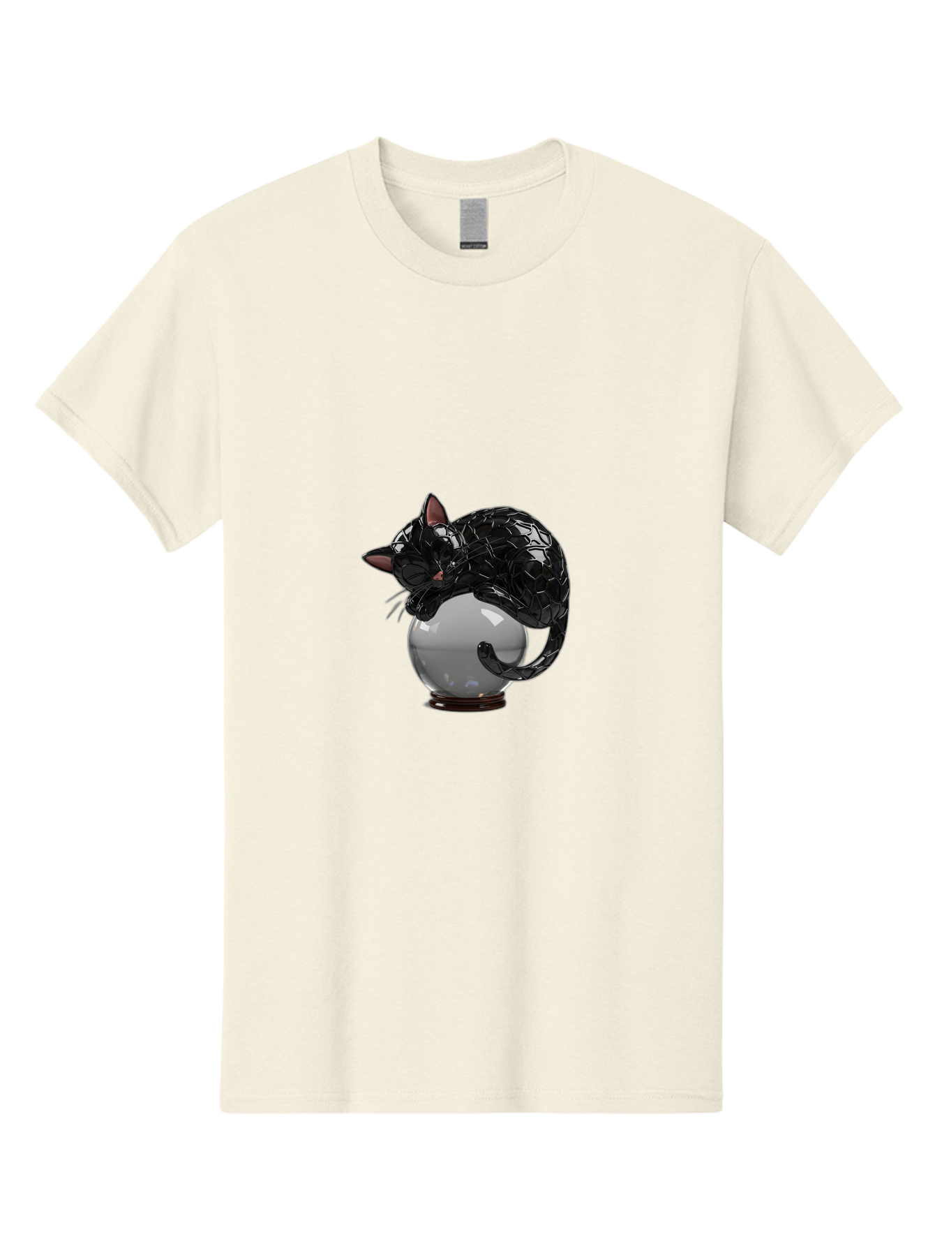 Black-Cat-On-Crystal-Ball-2 Men'S Graphic Tee, 100% Cotton, Comfortable Casual Summer Wear, Machine Washable, Vintage Camera, Old Camera, Antique Camera, Black Camera, Classic Photography, Photography Equipment, Nostalgic Device, Film Camera, Bak064 14
