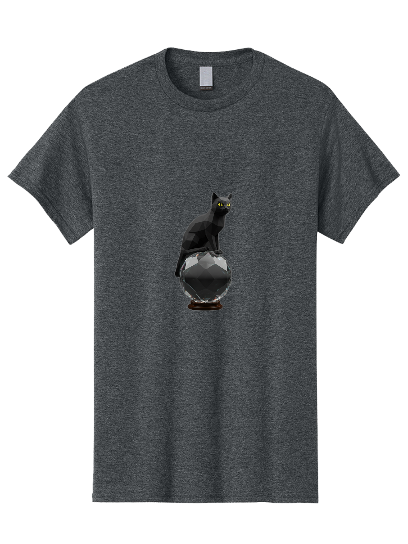 Black-Cat-On-Crystal-Ball Men'S Graphic Tee, 100% Cotton, Comfortable Casual Summer Wear, Machine Washable, Vintage Camera, Old Camera, Antique Camera, Black Camera, Classic Photography, Photography Equipment, Nostalgic Device, Film Camera, Bak065 11