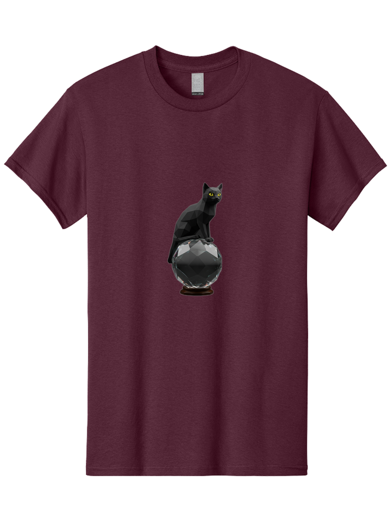 Black-Cat-On-Crystal-Ball Men'S Graphic Tee, 100% Cotton, Comfortable Casual Summer Wear, Machine Washable, Vintage Camera, Old Camera, Antique Camera, Black Camera, Classic Photography, Photography Equipment, Nostalgic Device, Film Camera, Bak065 7