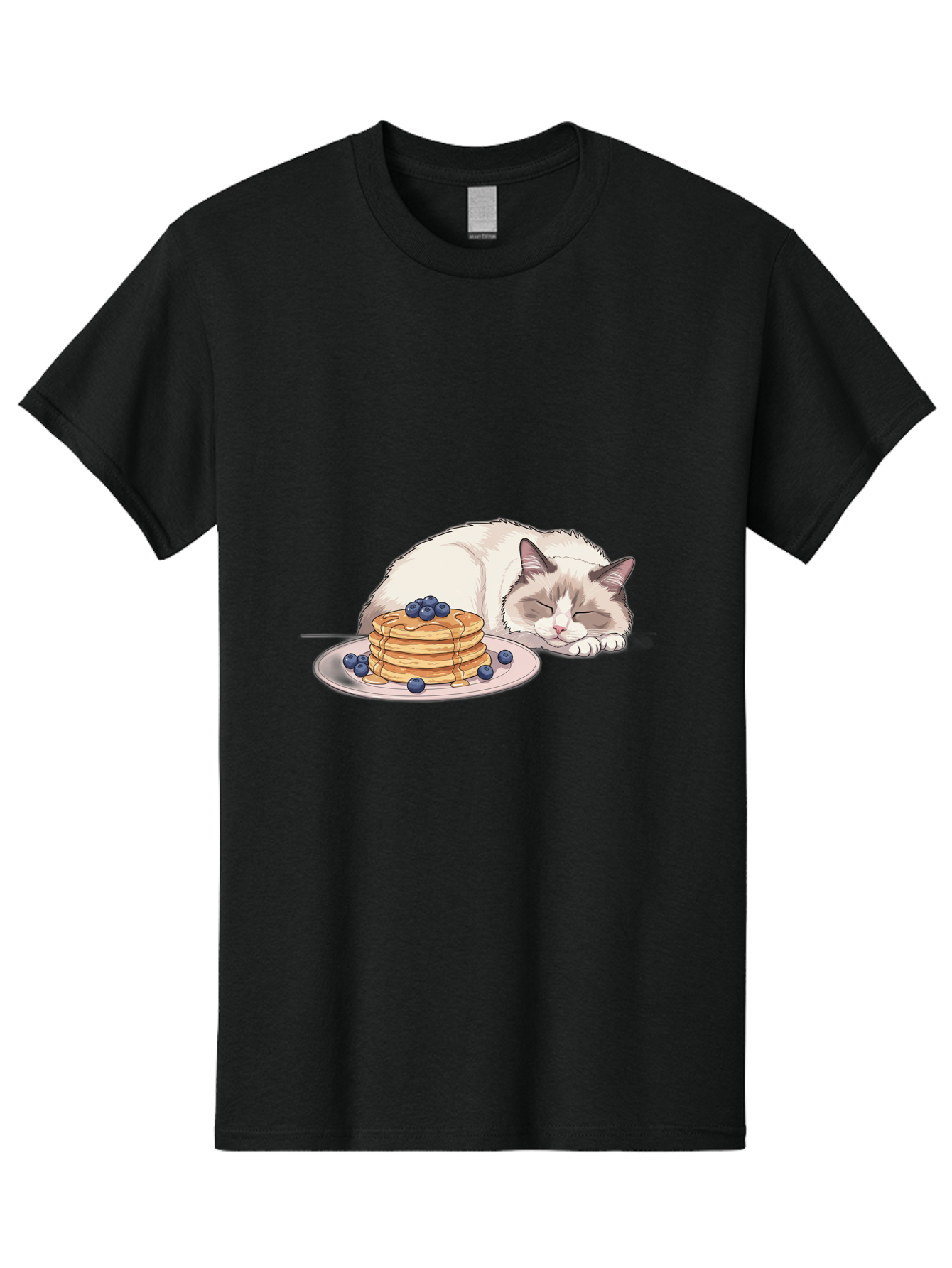 Cat-And-Pancakes-2 Men'S Graphic Tee, 100% Cotton, Comfortable Casual Summer Wear, Machine Washable, Vintage Camera, Old Camera, Antique Camera, Black Camera, Classic Photography, Photography Equipment, Nostalgic Device, Film Camera, Bak185 12