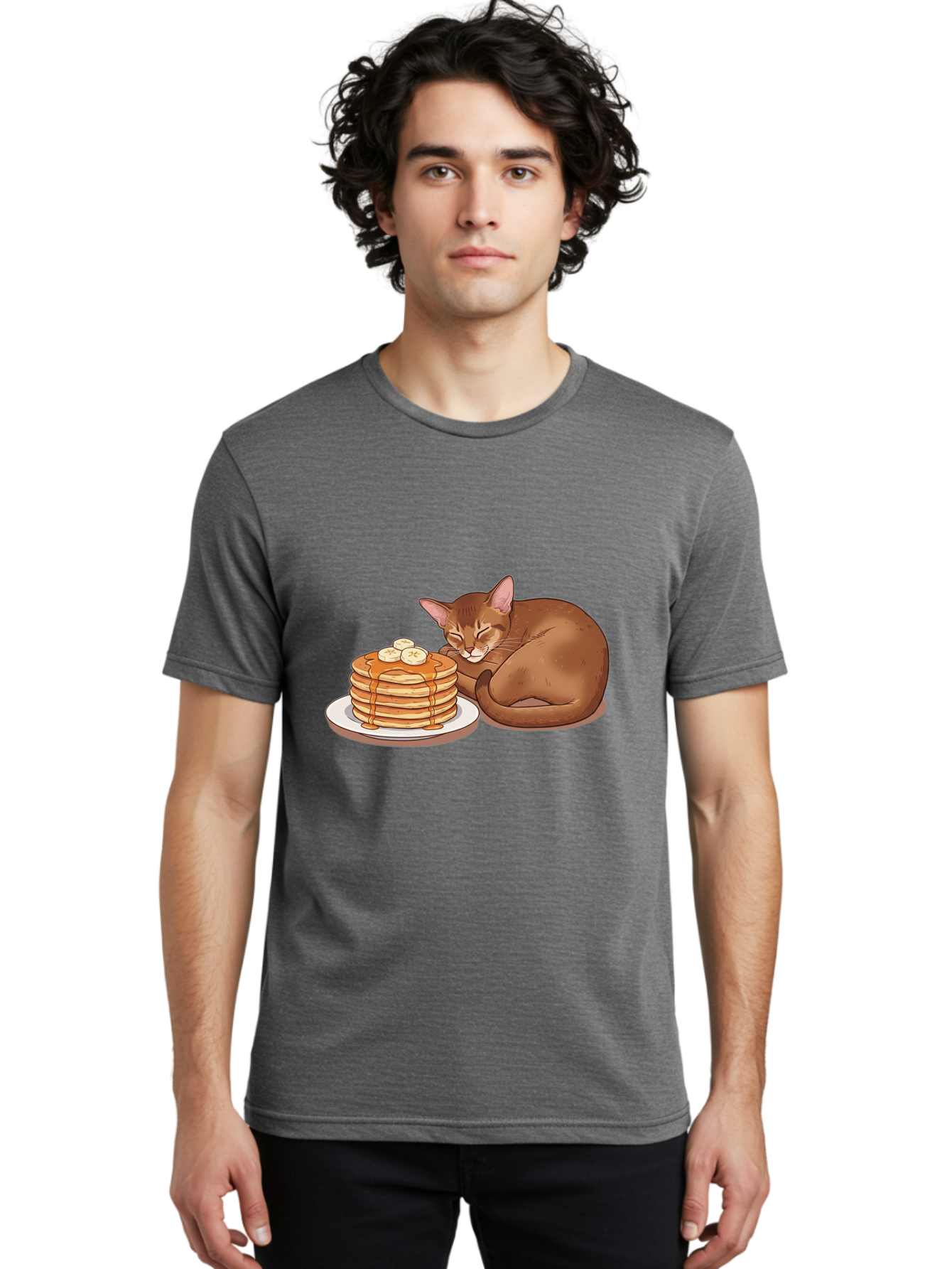 Cat-And-Pancakes-3 Men'S Graphic Tee, 100% Cotton, Comfortable Casual Summer Wear, Machine Washable, Vintage Camera, Old Camera, Antique Camera, Black Camera, Classic Photography, Photography Equipment, Nostalgic Device, Film Camera, Bak186 21