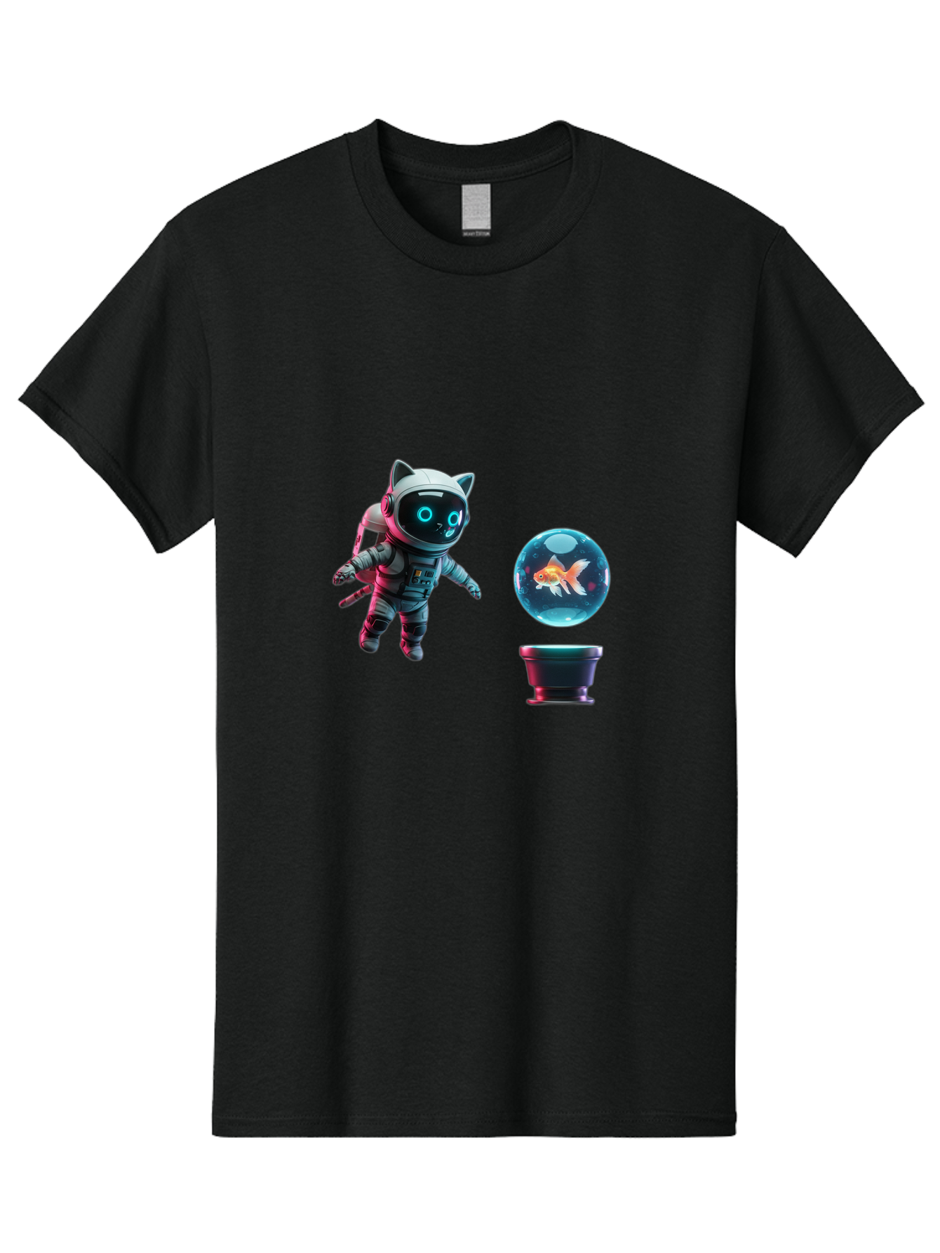Cat-Astronaut-1 Men'S Graphic Tee, 100% Cotton, Comfortable Casual Summer Wear, Machine Washable, Vintage Camera, Old Camera, Antique Camera, Black Camera, Classic Photography, Photography Equipment, Nostalgic Device, Film Camera, Camera Art Bak189 8