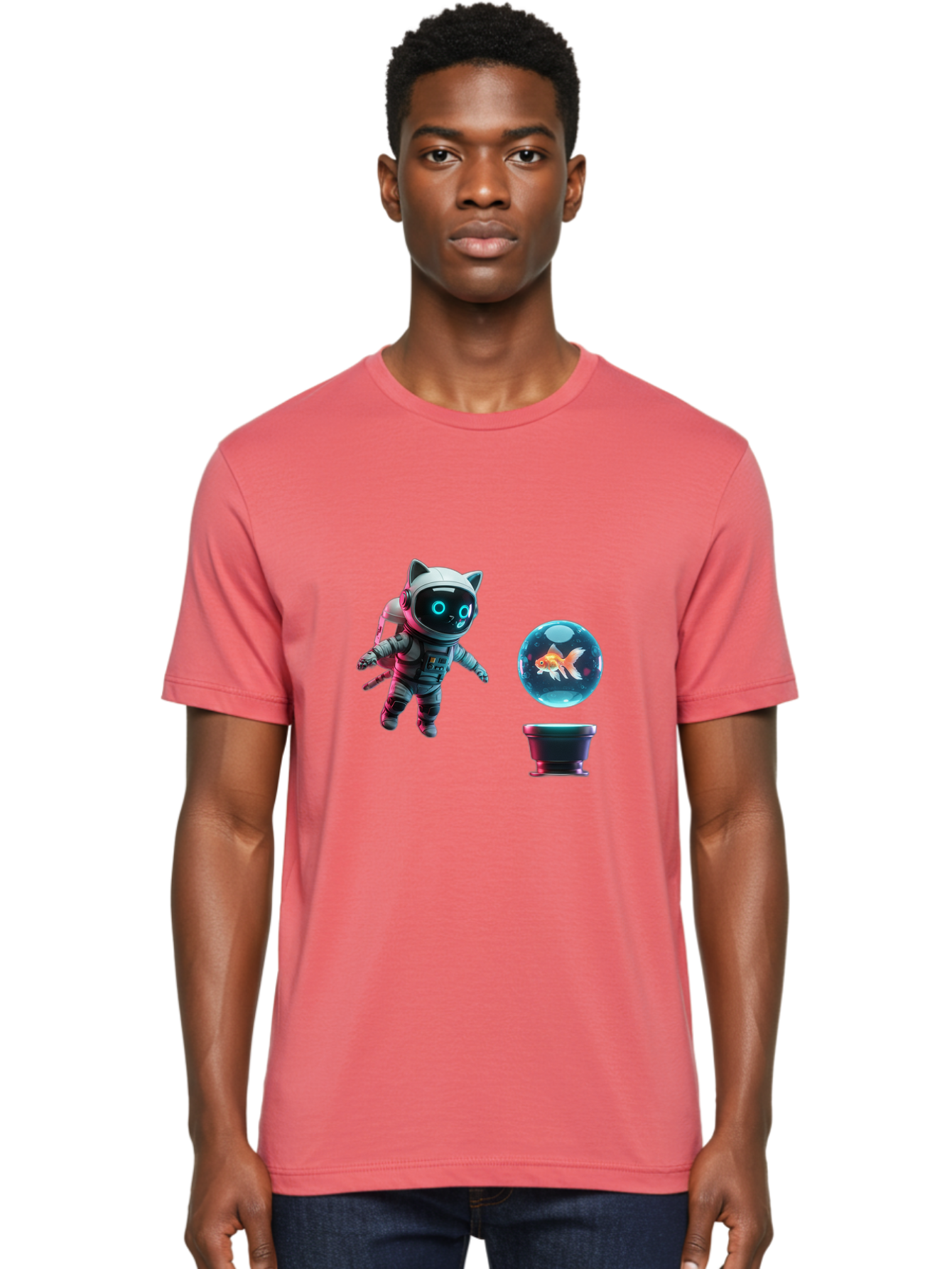 Cat-Astronaut-1 Men'S Graphic Tee, 100% Cotton, Comfortable Casual Summer Wear, Machine Washable, Vintage Camera, Old Camera, Antique Camera, Black Camera, Classic Photography, Photography Equipment, Nostalgic Device, Film Camera, Camera Art Bak189 20