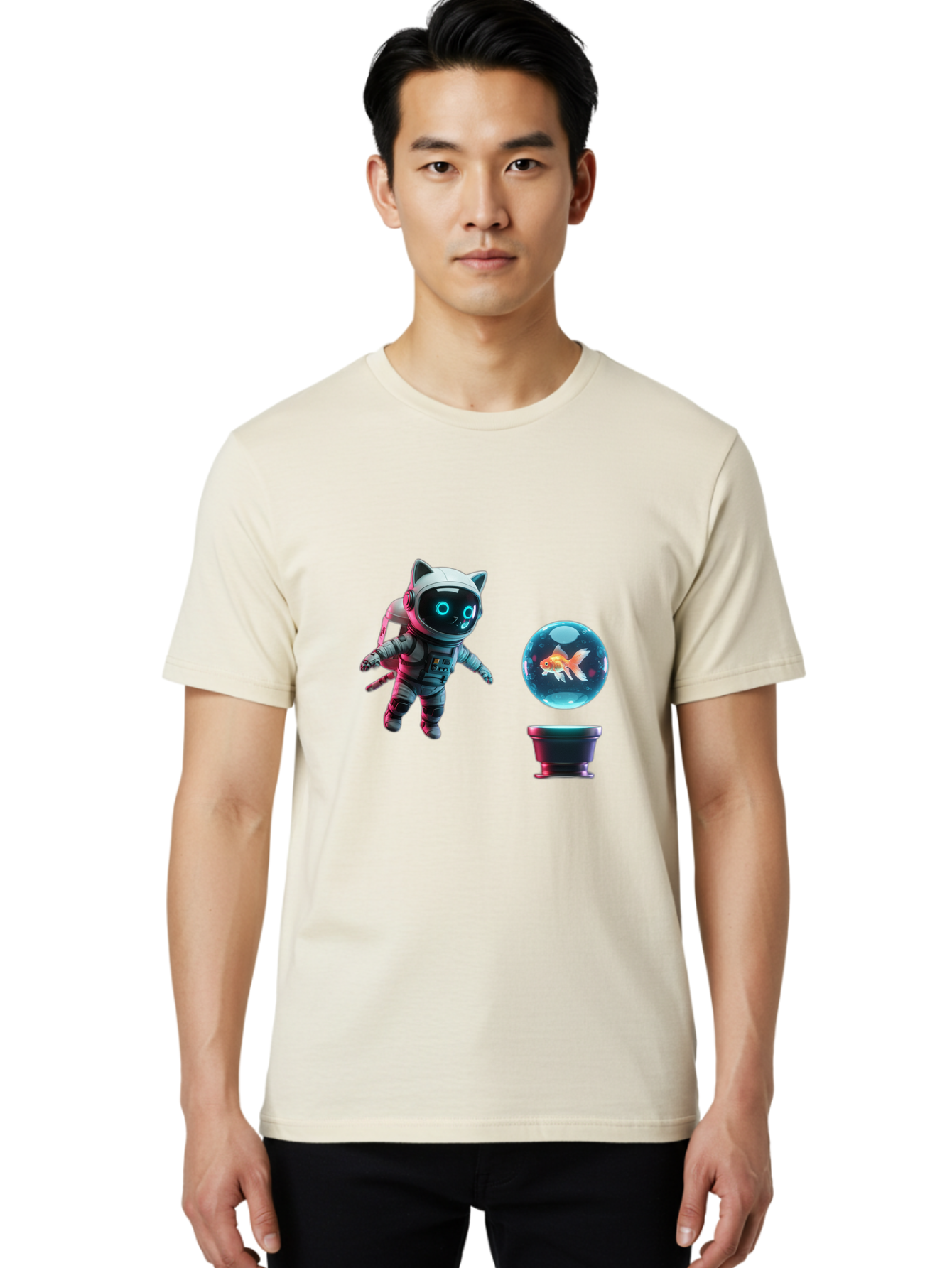 Cat-Astronaut-1 Men'S Graphic Tee, 100% Cotton, Comfortable Casual Summer Wear, Machine Washable, Vintage Camera, Old Camera, Antique Camera, Black Camera, Classic Photography, Photography Equipment, Nostalgic Device, Film Camera, Camera Art Bak189 28