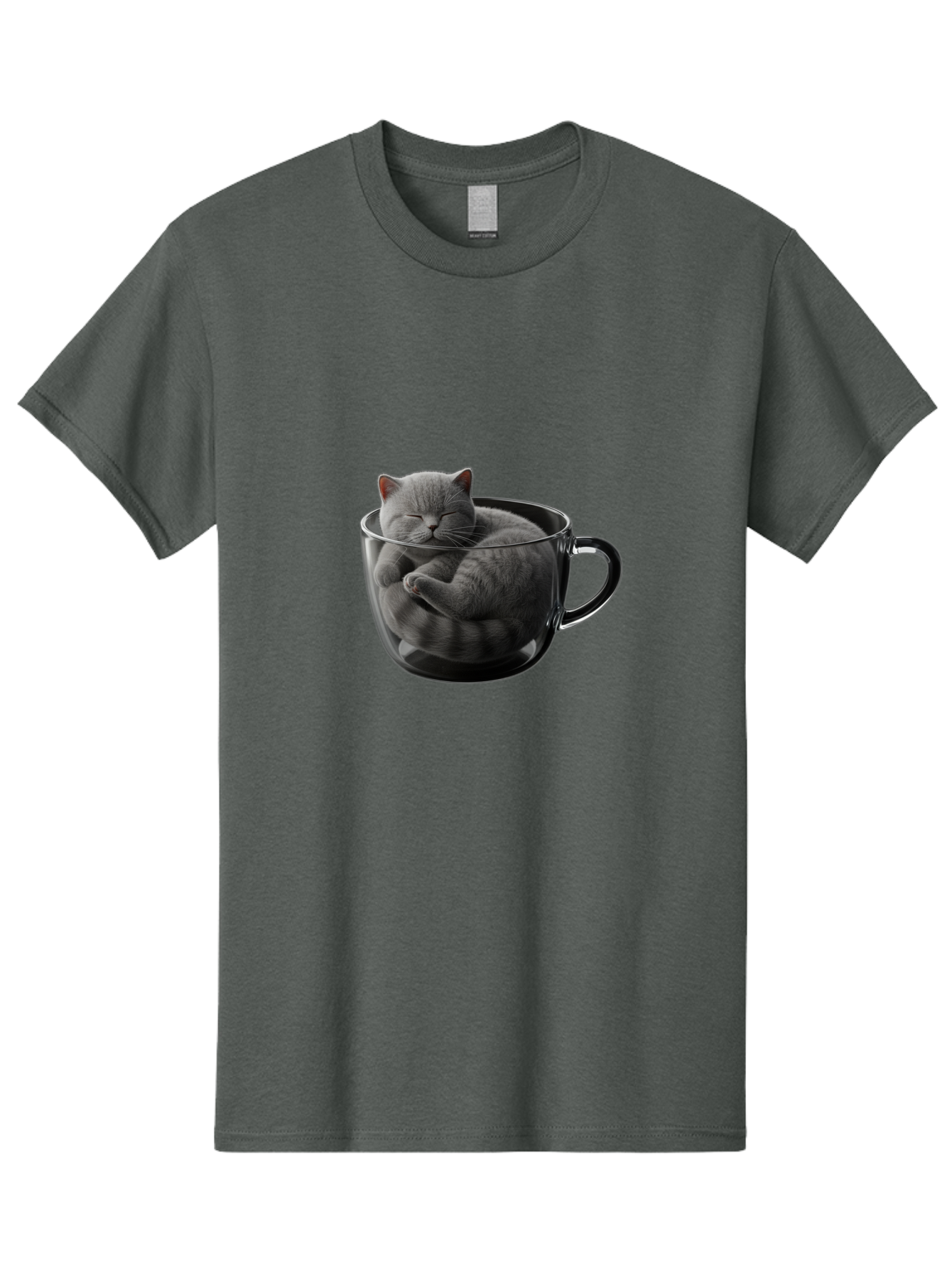 Cat-In-Coffee-Cup-1 Men'S Graphic Tee, 100% Cotton, Comfortable Casual Summer Wear, Machine Washable, Vintage Camera, Old Camera, Antique Camera, Black Camera, Classic Photography, Photography Equipment, Nostalgic Device, Film Camera, Bak193 2