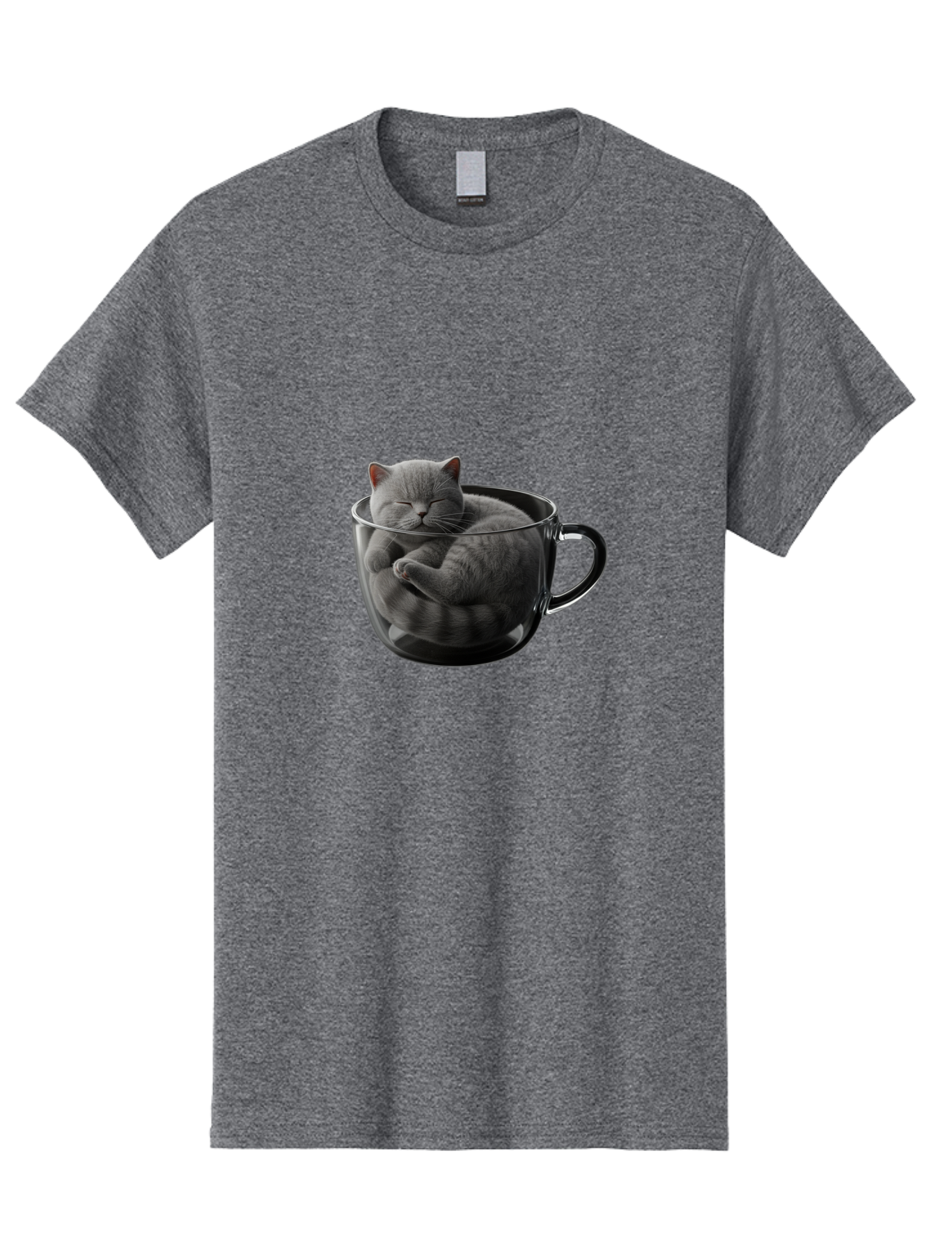Cat-In-Coffee-Cup-1 Men'S Graphic Tee, 100% Cotton, Comfortable Casual Summer Wear, Machine Washable, Vintage Camera, Old Camera, Antique Camera, Black Camera, Classic Photography, Photography Equipment, Nostalgic Device, Film Camera, Bak193 13