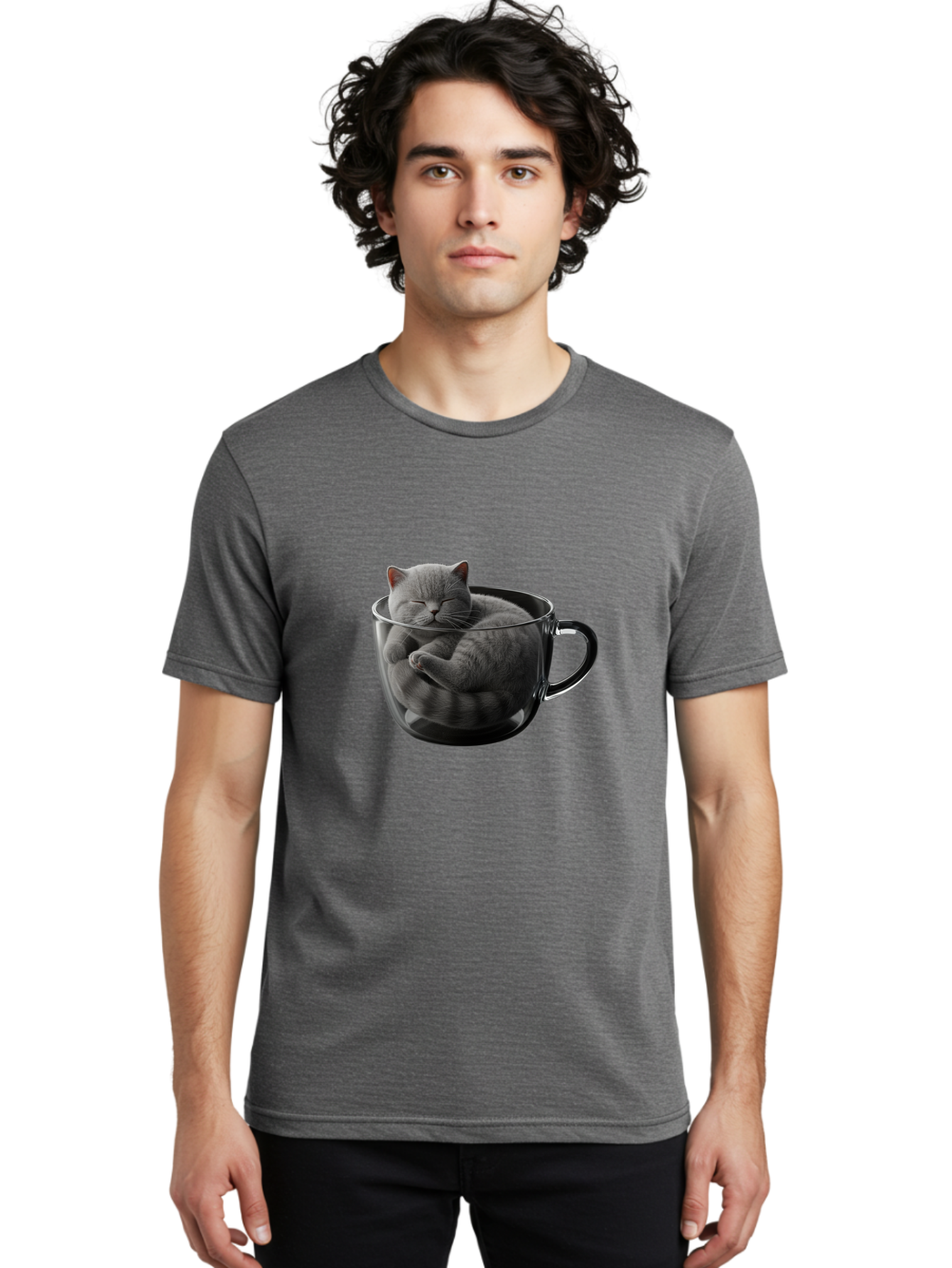 Cat-In-Coffee-Cup-1 Men'S Graphic Tee, 100% Cotton, Comfortable Casual Summer Wear, Machine Washable, Vintage Camera, Old Camera, Antique Camera, Black Camera, Classic Photography, Photography Equipment, Nostalgic Device, Film Camera, Bak193 28