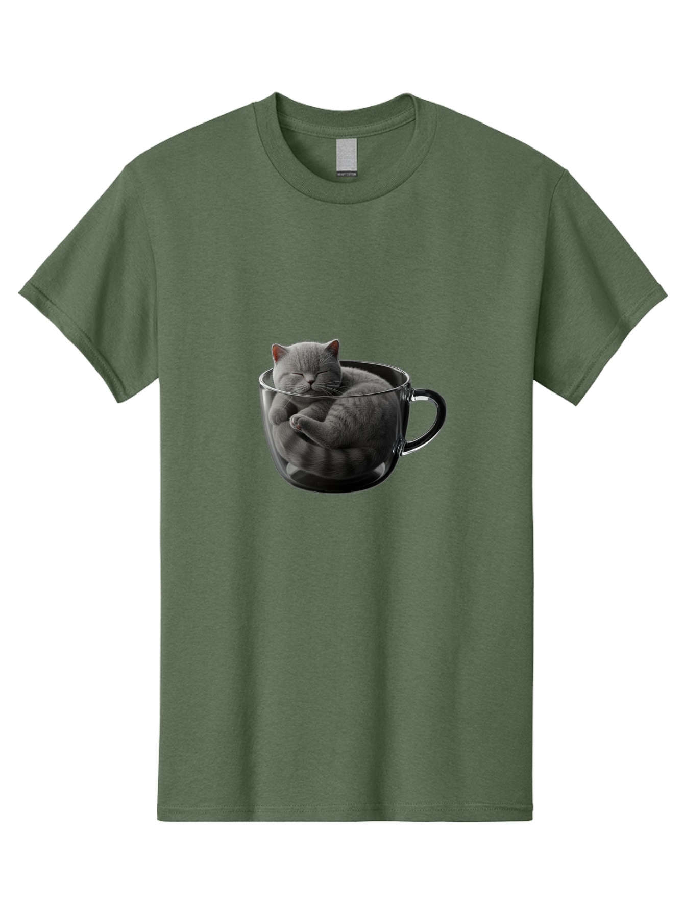 Cat-In-Coffee-Cup-1 Men'S Graphic Tee, 100% Cotton, Comfortable Casual Summer Wear, Machine Washable, Vintage Camera, Old Camera, Antique Camera, Black Camera, Classic Photography, Photography Equipment, Nostalgic Device, Film Camera, Bak193 10