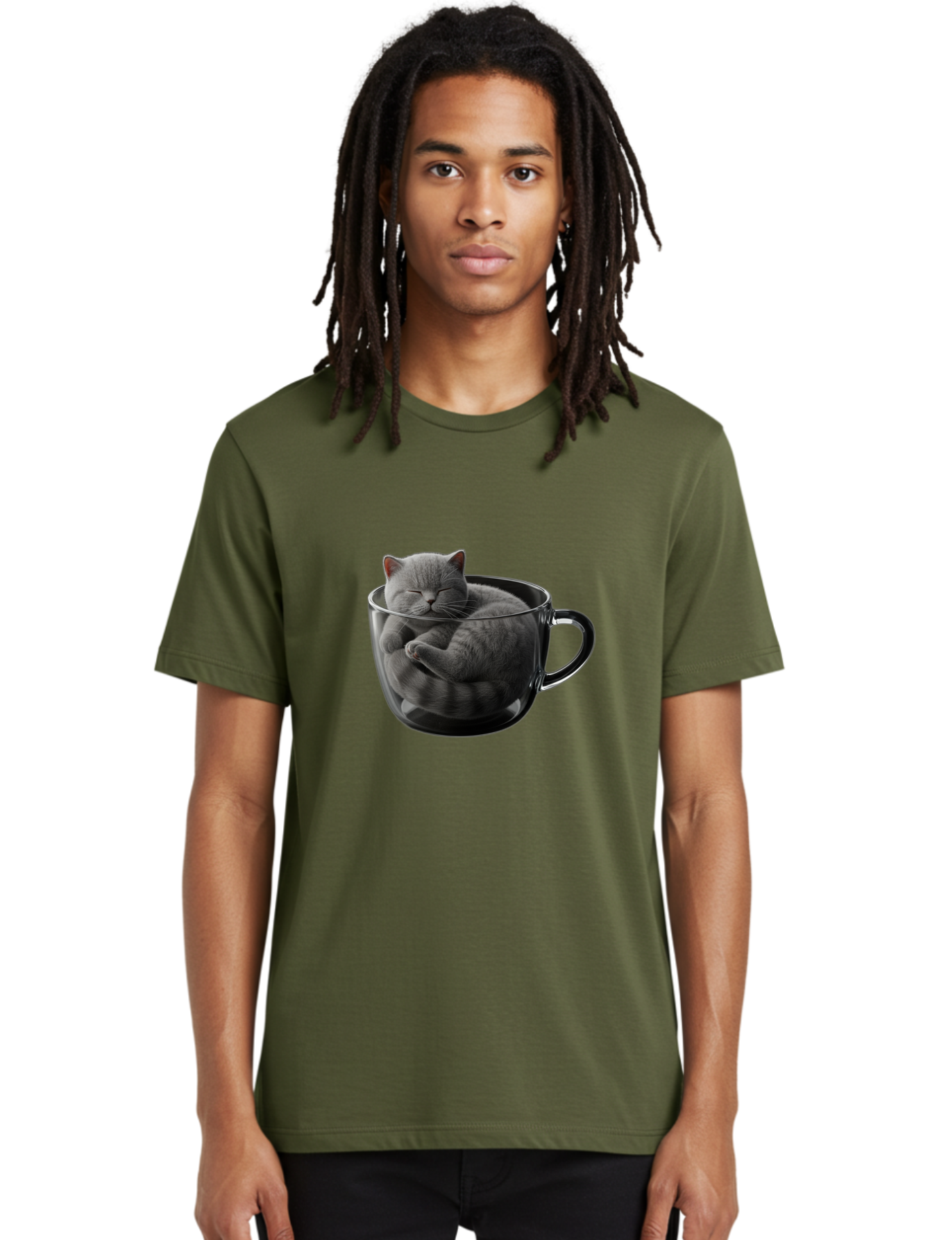 Cat-In-Coffee-Cup-1 Men'S Graphic Tee, 100% Cotton, Comfortable Casual Summer Wear, Machine Washable, Vintage Camera, Old Camera, Antique Camera, Black Camera, Classic Photography, Photography Equipment, Nostalgic Device, Film Camera, Bak193 25