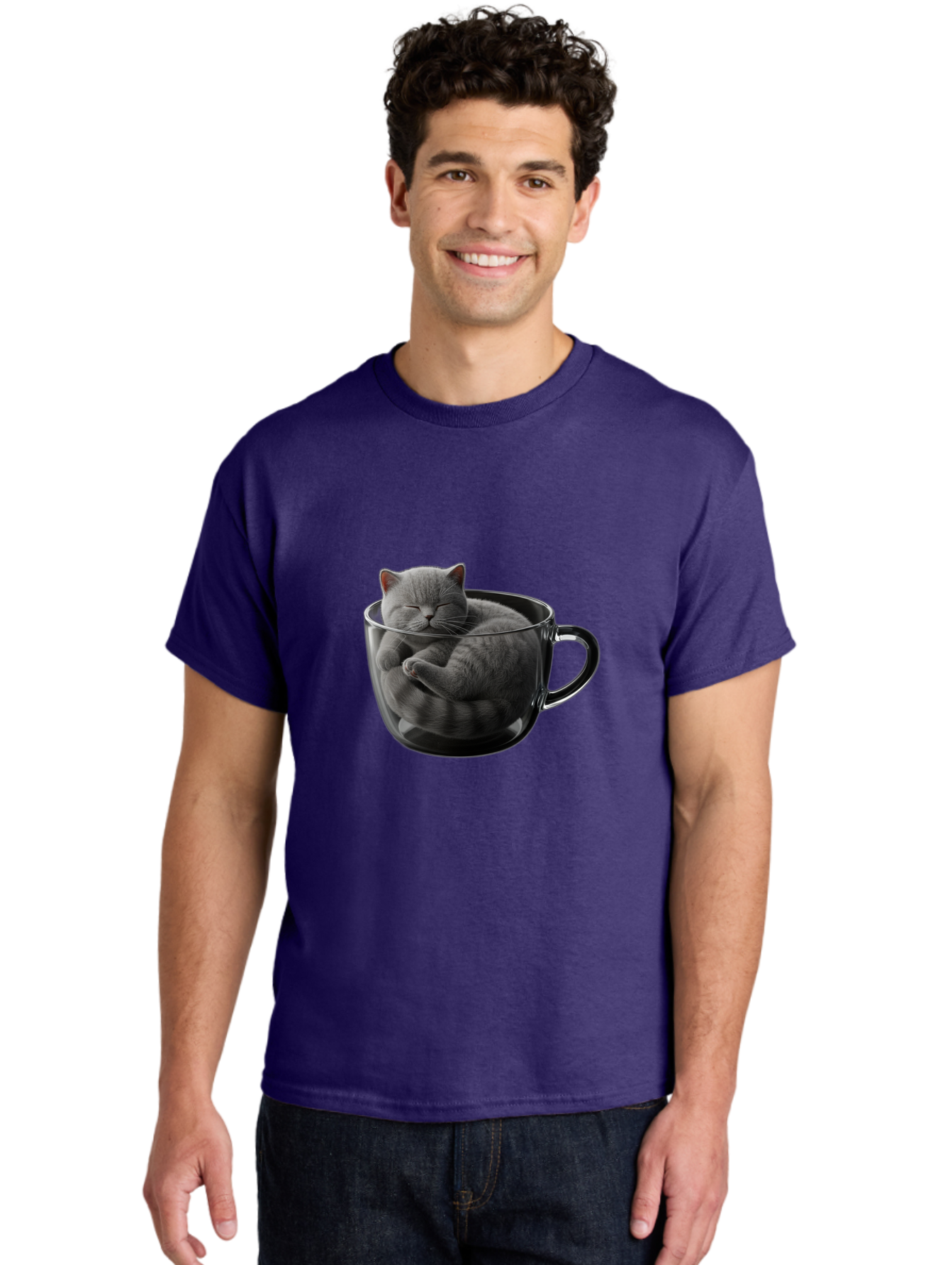 Cat-In-Coffee-Cup-1 Men'S Graphic Tee, 100% Cotton, Comfortable Casual Summer Wear, Machine Washable, Vintage Camera, Old Camera, Antique Camera, Black Camera, Classic Photography, Photography Equipment, Nostalgic Device, Film Camera, Bak193 23