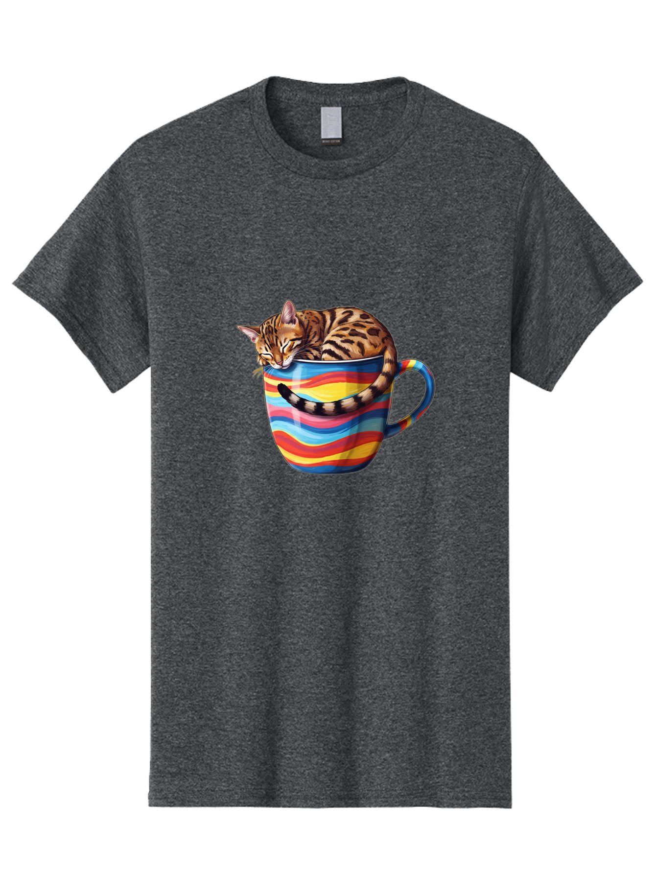 Cat-In-Coffee-Cup-2 Men'S Graphic Tee, 100% Cotton, Comfortable Casual Summer Wear, Machine Washable, Vintage Camera, Old Camera, Antique Camera, Black Camera, Classic Photography, Photography Equipment, Nostalgic Device, Film Camera, Bak194 7