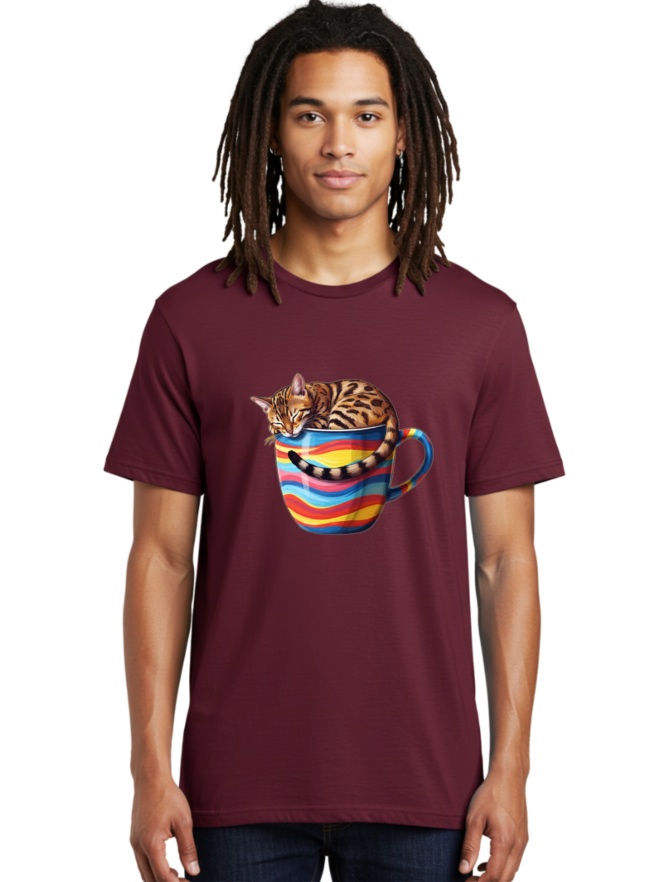 Cat-In-Coffee-Cup-2 Men'S Graphic Tee, 100% Cotton, Comfortable Casual Summer Wear, Machine Washable, Vintage Camera, Old Camera, Antique Camera, Black Camera, Classic Photography, Photography Equipment, Nostalgic Device, Film Camera, Bak194 16