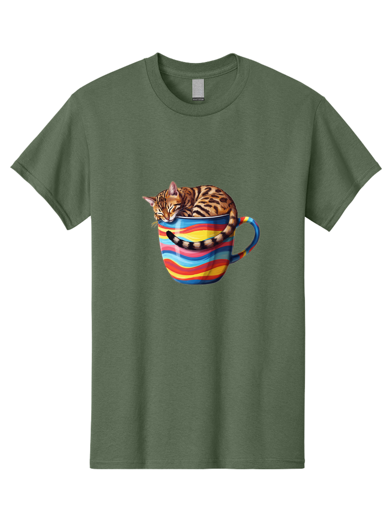 Cat-In-Coffee-Cup-2 Men'S Graphic Tee, 100% Cotton, Comfortable Casual Summer Wear, Machine Washable, Vintage Camera, Old Camera, Antique Camera, Black Camera, Classic Photography, Photography Equipment, Nostalgic Device, Film Camera, Bak194 5