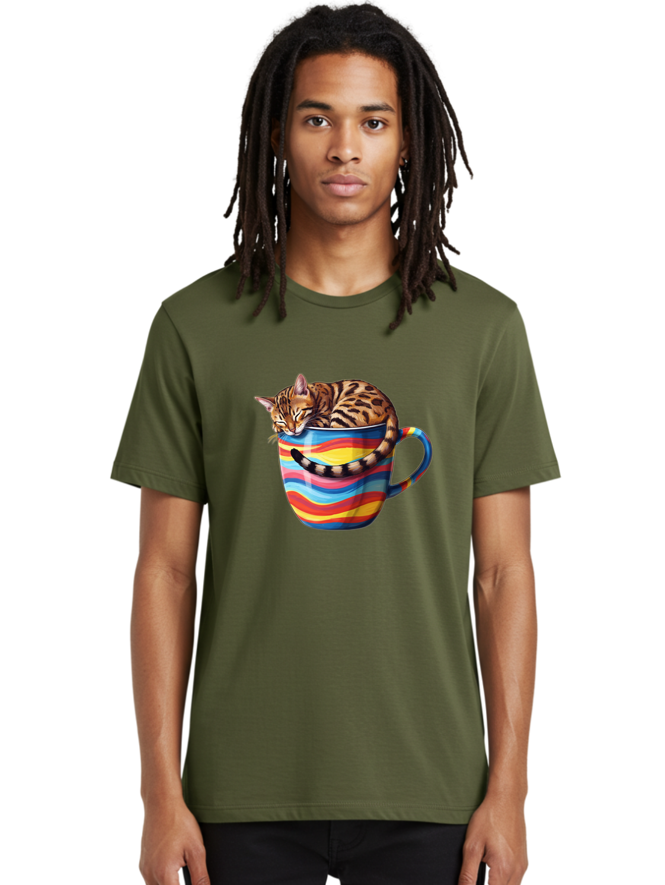 Cat-In-Coffee-Cup-2 Men'S Graphic Tee, 100% Cotton, Comfortable Casual Summer Wear, Machine Washable, Vintage Camera, Old Camera, Antique Camera, Black Camera, Classic Photography, Photography Equipment, Nostalgic Device, Film Camera, Bak194 20