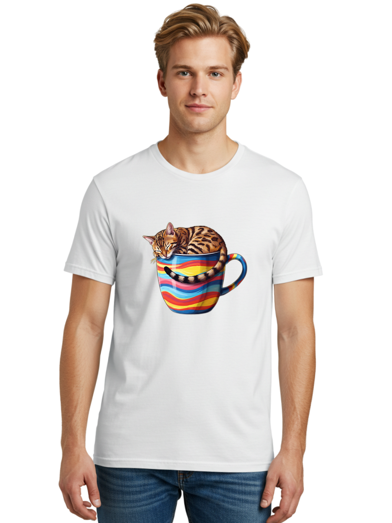 Cat-In-Coffee-Cup-2 Men'S Graphic Tee, 100% Cotton, Comfortable Casual Summer Wear, Machine Washable, Vintage Camera, Old Camera, Antique Camera, Black Camera, Classic Photography, Photography Equipment, Nostalgic Device, Film Camera, Bak194 21