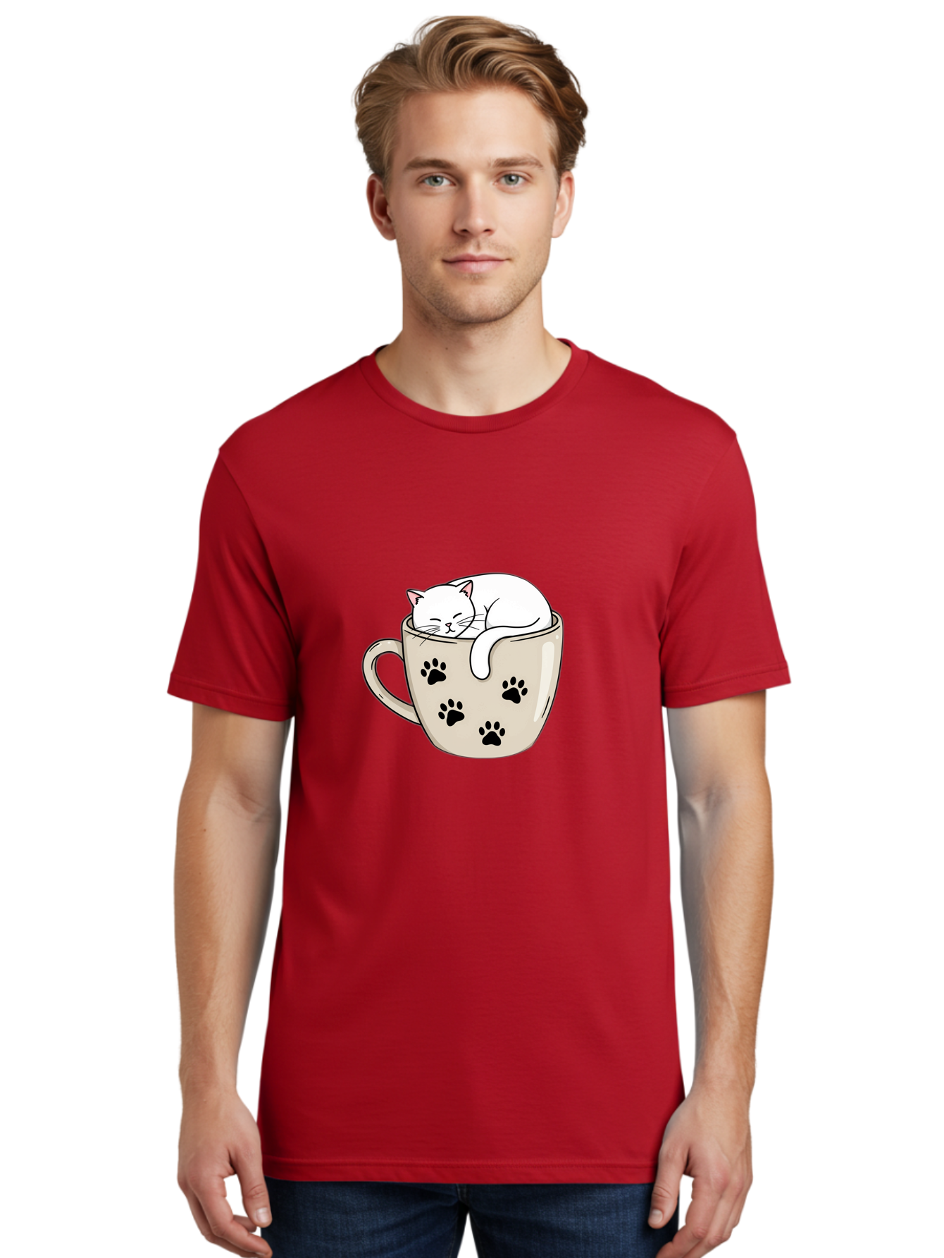 Cat-In-Coffee-Cup Men'S Graphic Tee, 100% Cotton, Comfortable Casual Summer Wear, Machine Washable, Vintage Camera, Old Camera, Antique Camera, Black Camera, Classic Photography, Photography Equipment, Nostalgic Device, Film Camera, Camera Art Bak196 19