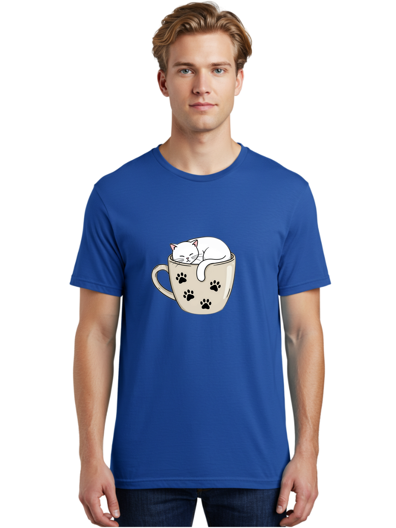 Cat-In-Coffee-Cup Men'S Graphic Tee, 100% Cotton, Comfortable Casual Summer Wear, Machine Washable, Vintage Camera, Old Camera, Antique Camera, Black Camera, Classic Photography, Photography Equipment, Nostalgic Device, Film Camera, Camera Art Bak196 25