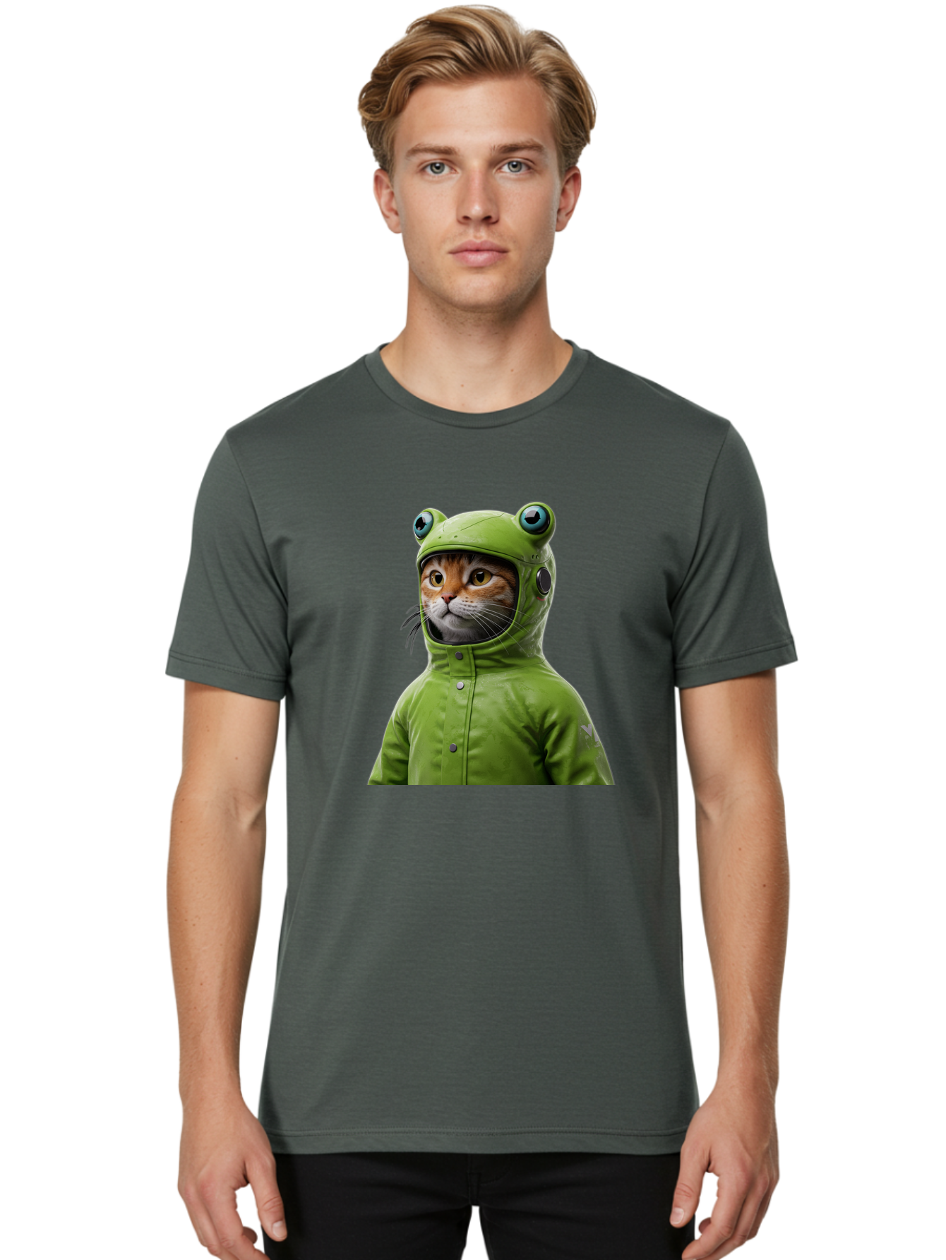 Cat-In-Frog-Costume-5 Men'S Graphic Tee, 100% Cotton, Comfortable Casual Summer Wear, Machine Washable, Vintage Camera, Old Camera, Antique Camera, Black Camera, Classic Photography, Photography Equipment, Nostalgic Device, Film Camera, Bak202 28