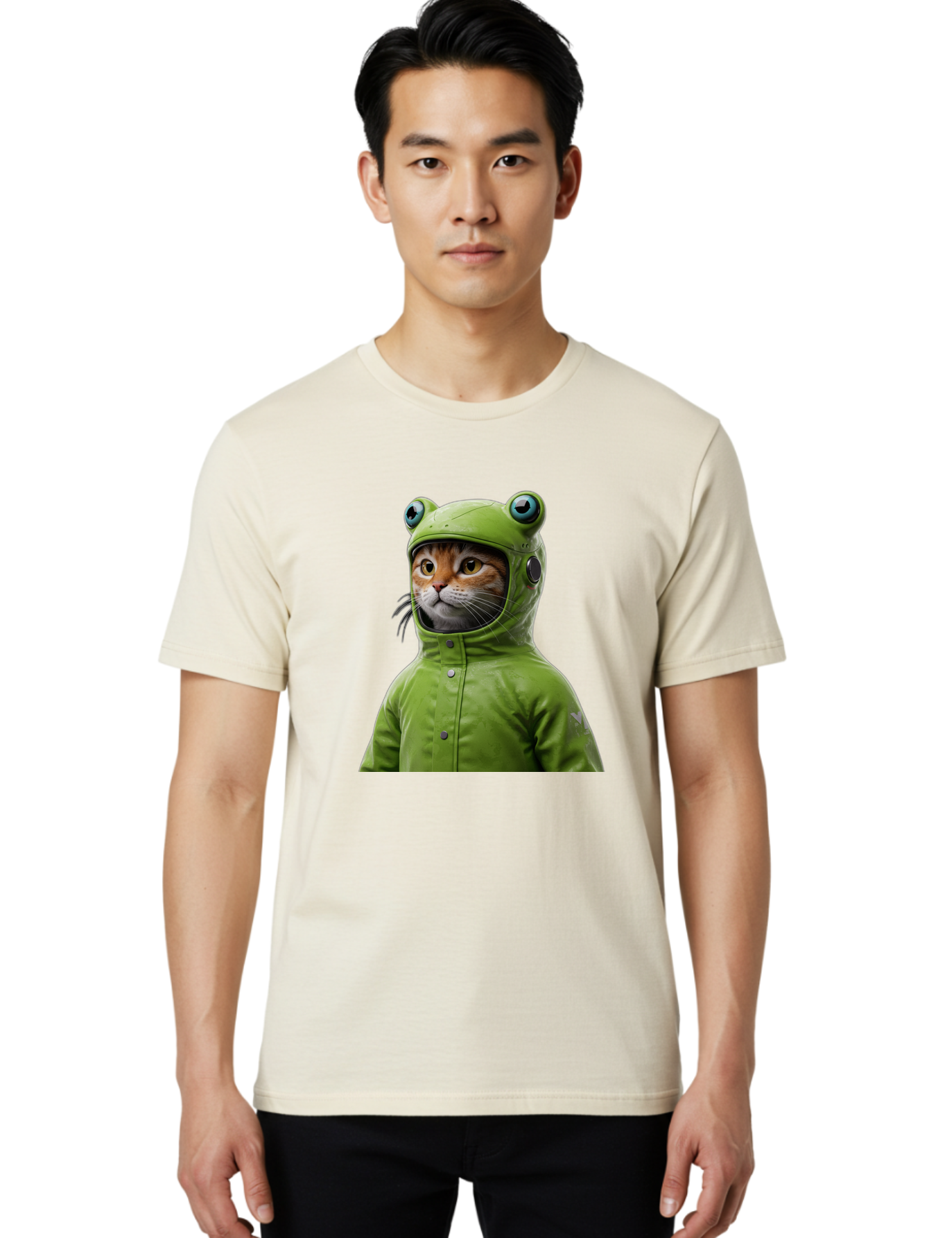 Cat-In-Frog-Costume-5 Men'S Graphic Tee, 100% Cotton, Comfortable Casual Summer Wear, Machine Washable, Vintage Camera, Old Camera, Antique Camera, Black Camera, Classic Photography, Photography Equipment, Nostalgic Device, Film Camera, Bak202 16