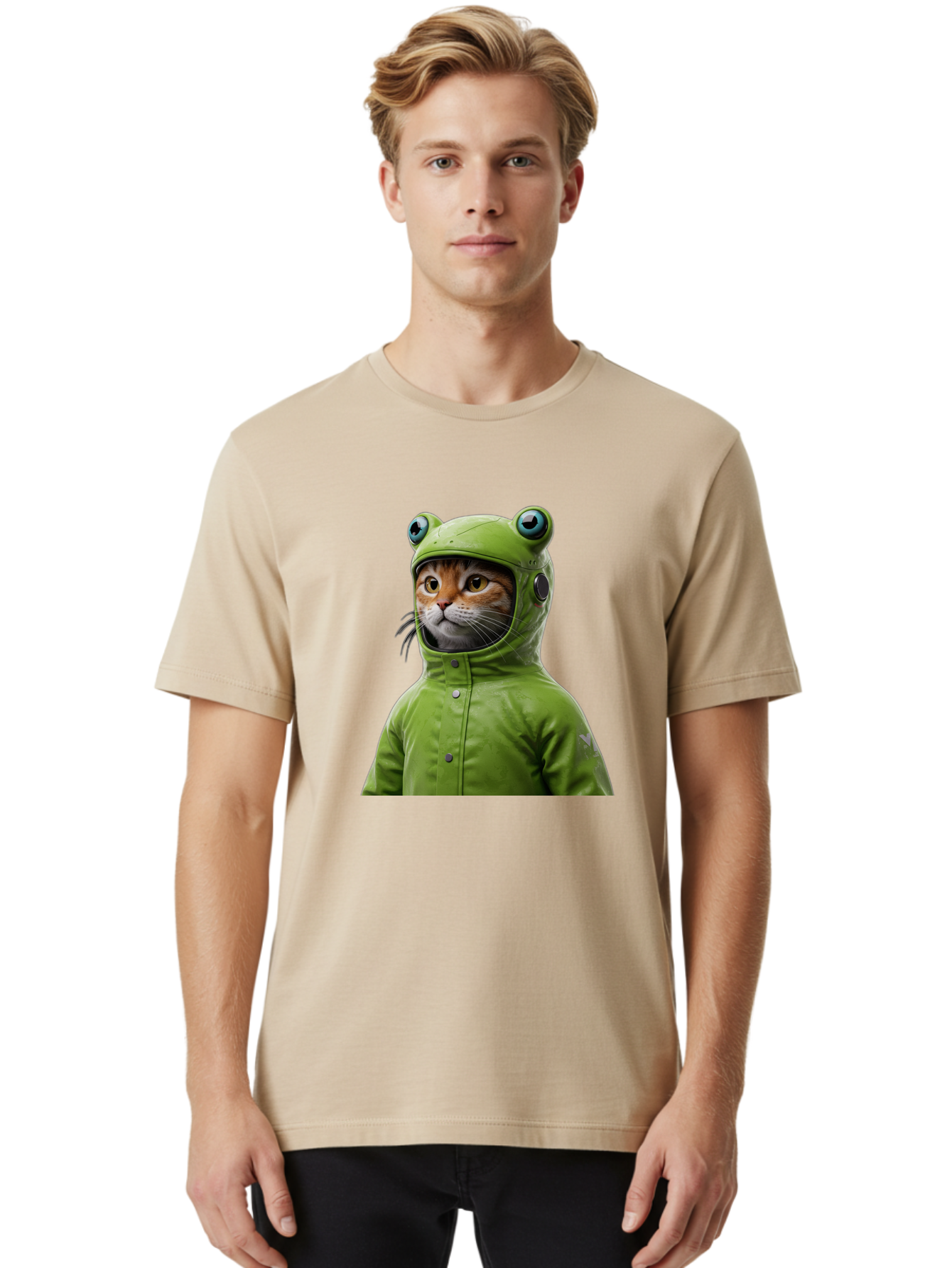 Cat-In-Frog-Costume-5 Men'S Graphic Tee, 100% Cotton, Comfortable Casual Summer Wear, Machine Washable, Vintage Camera, Old Camera, Antique Camera, Black Camera, Classic Photography, Photography Equipment, Nostalgic Device, Film Camera, Bak202 17