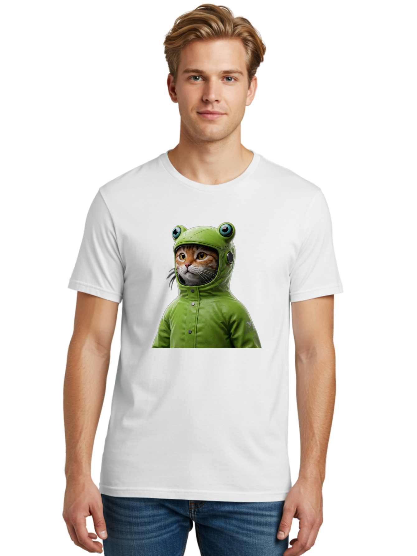 Cat-In-Frog-Costume-5 Men'S Graphic Tee, 100% Cotton, Comfortable Casual Summer Wear, Machine Washable, Vintage Camera, Old Camera, Antique Camera, Black Camera, Classic Photography, Photography Equipment, Nostalgic Device, Film Camera, Bak202 21