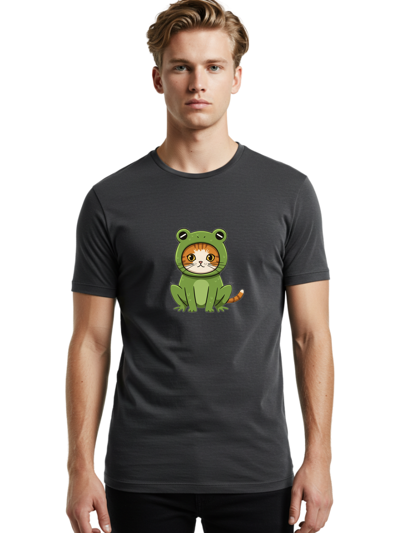 Cat-In-Frog-Costume-7 Men'S Graphic Tee, 100% Cotton, Comfortable Casual Summer Wear, Machine Washable, Vintage Camera, Old Camera, Antique Camera, Black Camera, Classic Photography, Photography Equipment, Nostalgic Device, Film Camera, Bak204 22