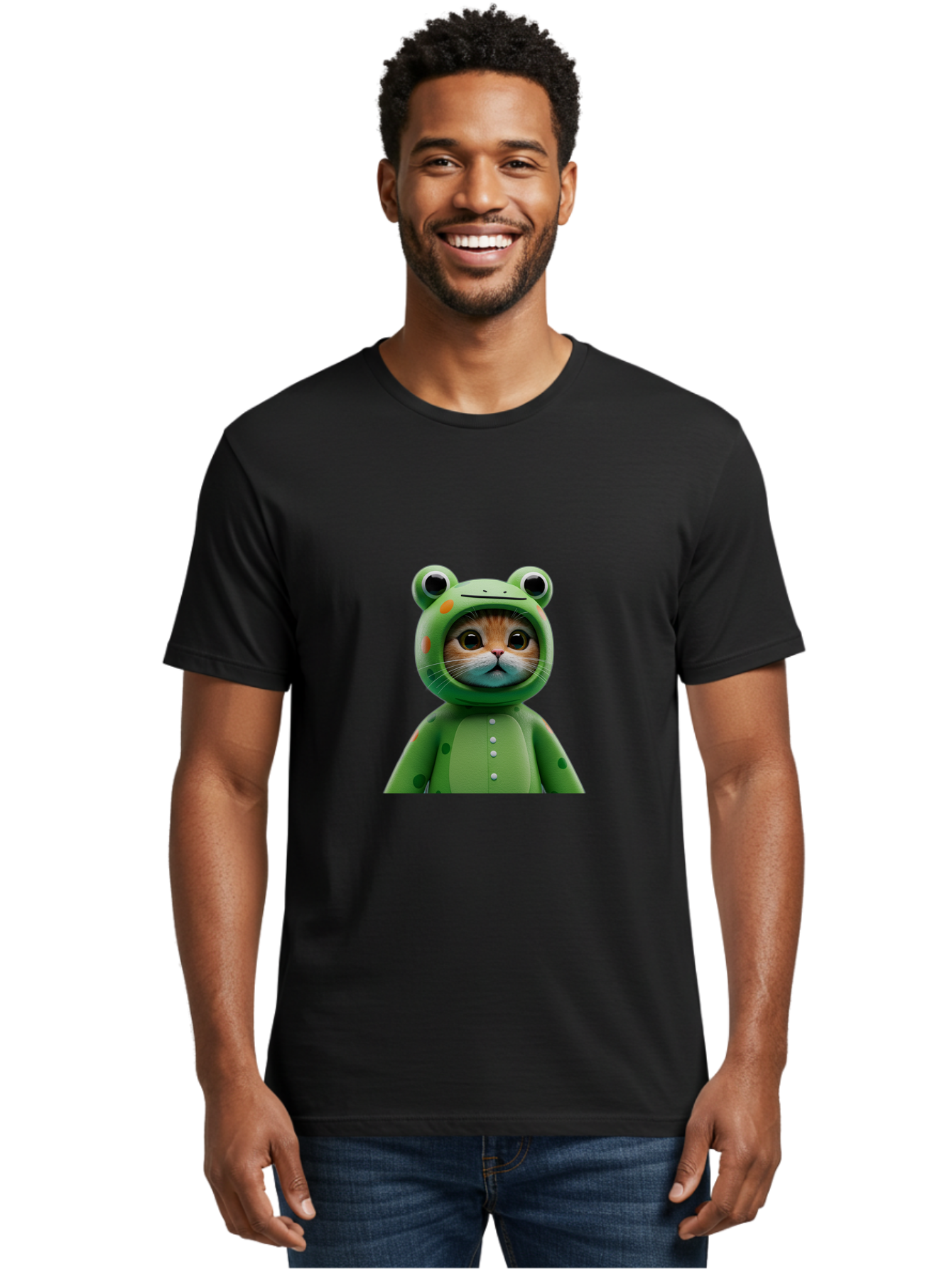 Cat-In-Frog-Costume Men'S Graphic Tee, 100% Cotton, Comfortable Casual Summer Wear, Machine Washable, Vintage Camera, Old Camera, Antique Camera, Black Camera, Classic Photography, Photography Equipment, Nostalgic Device, Film Camera, Bak205 27
